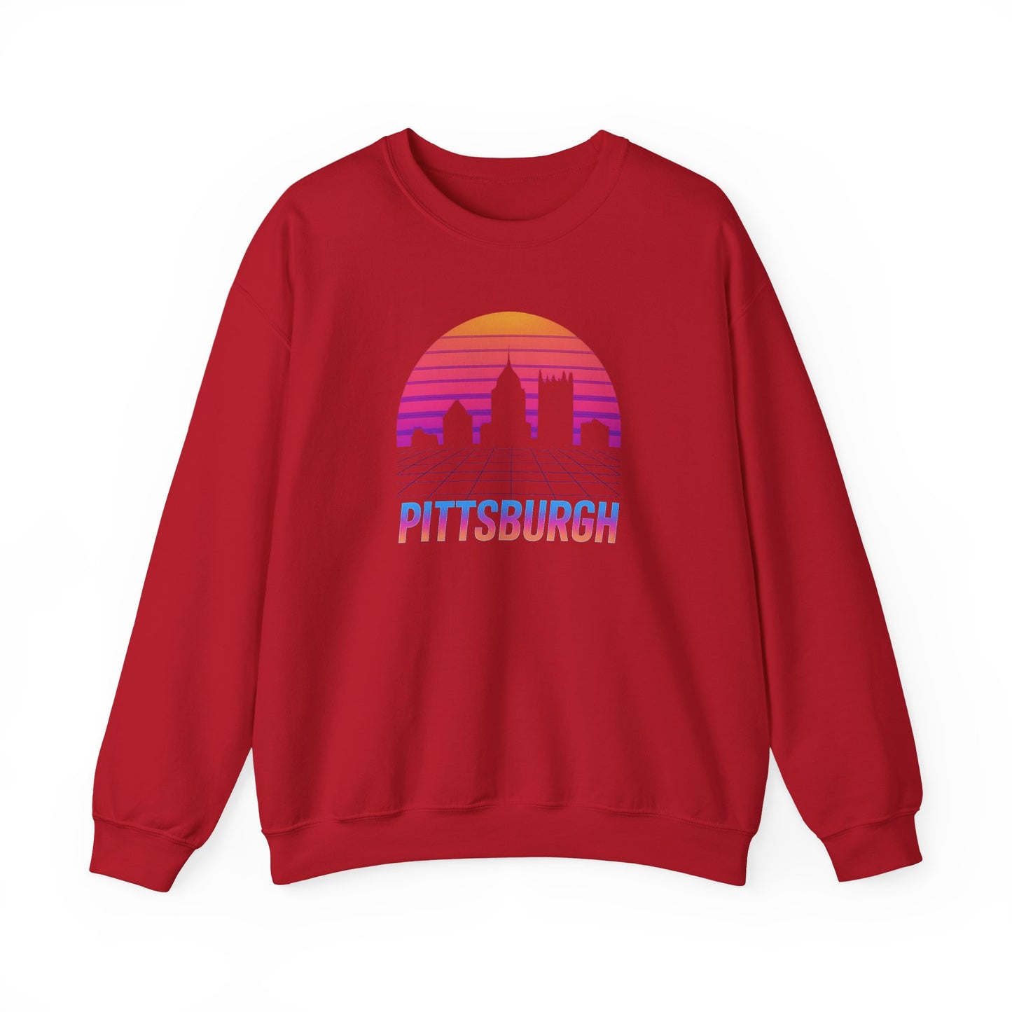 Retrowave Pittsburgh Crewneck Sweatshirt