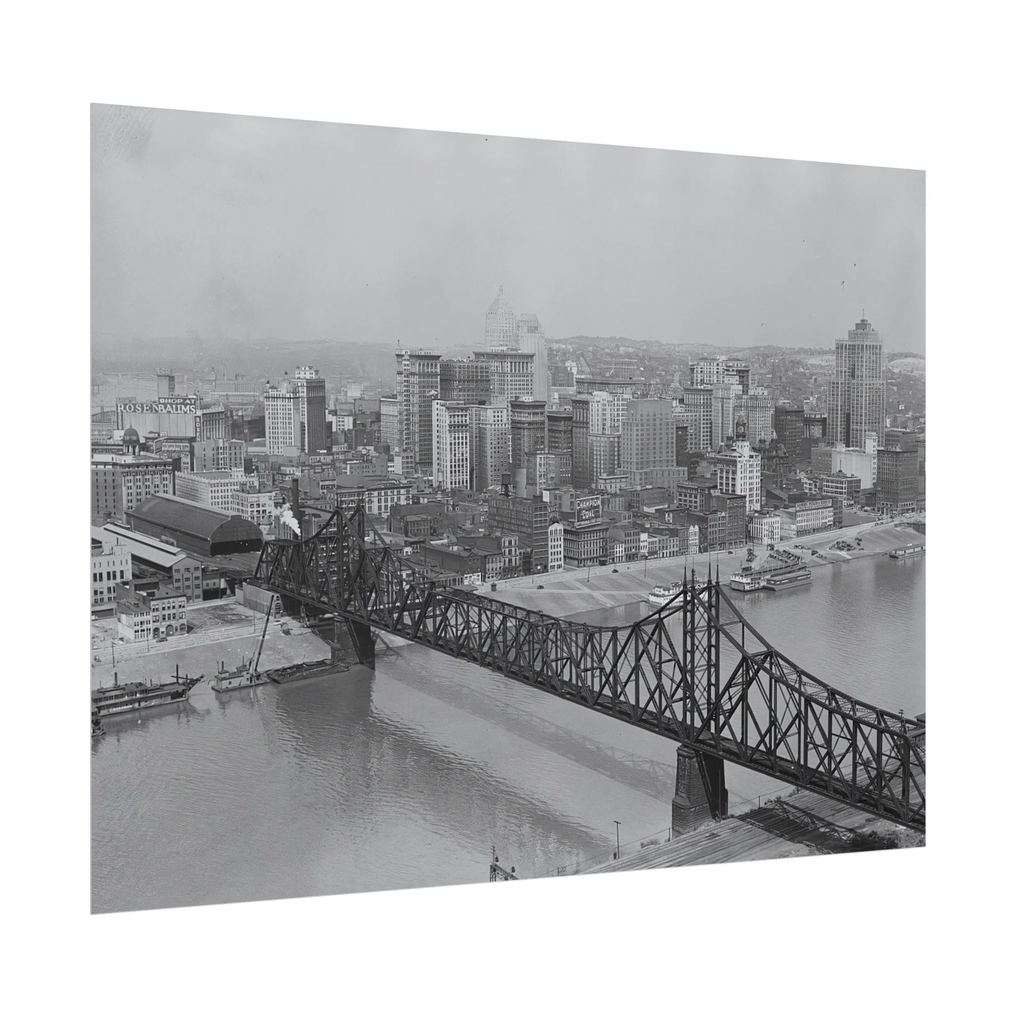 Vintage Pittsburgh Wabash Bridge Print