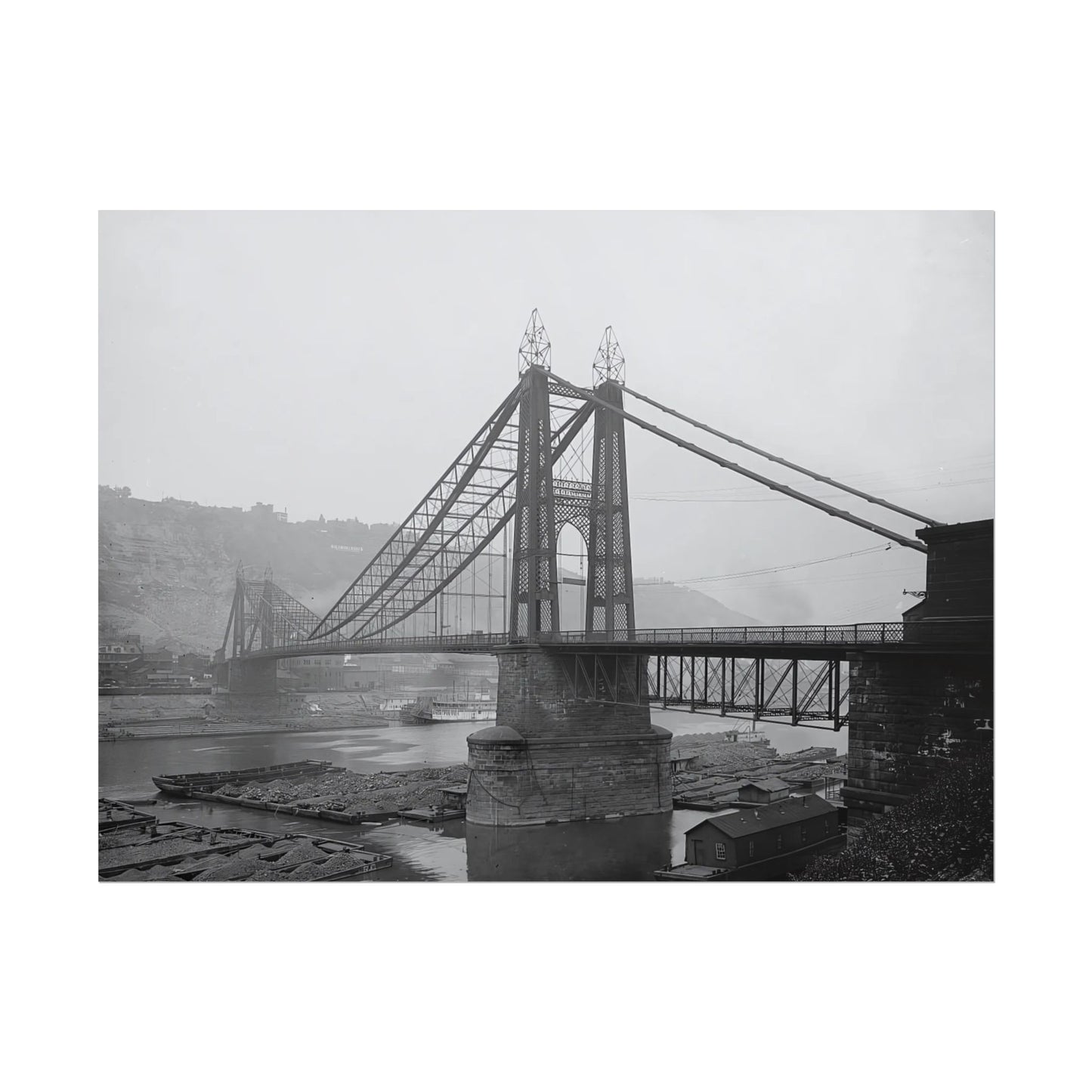 Vintage Pittsburgh Point Bridge Print