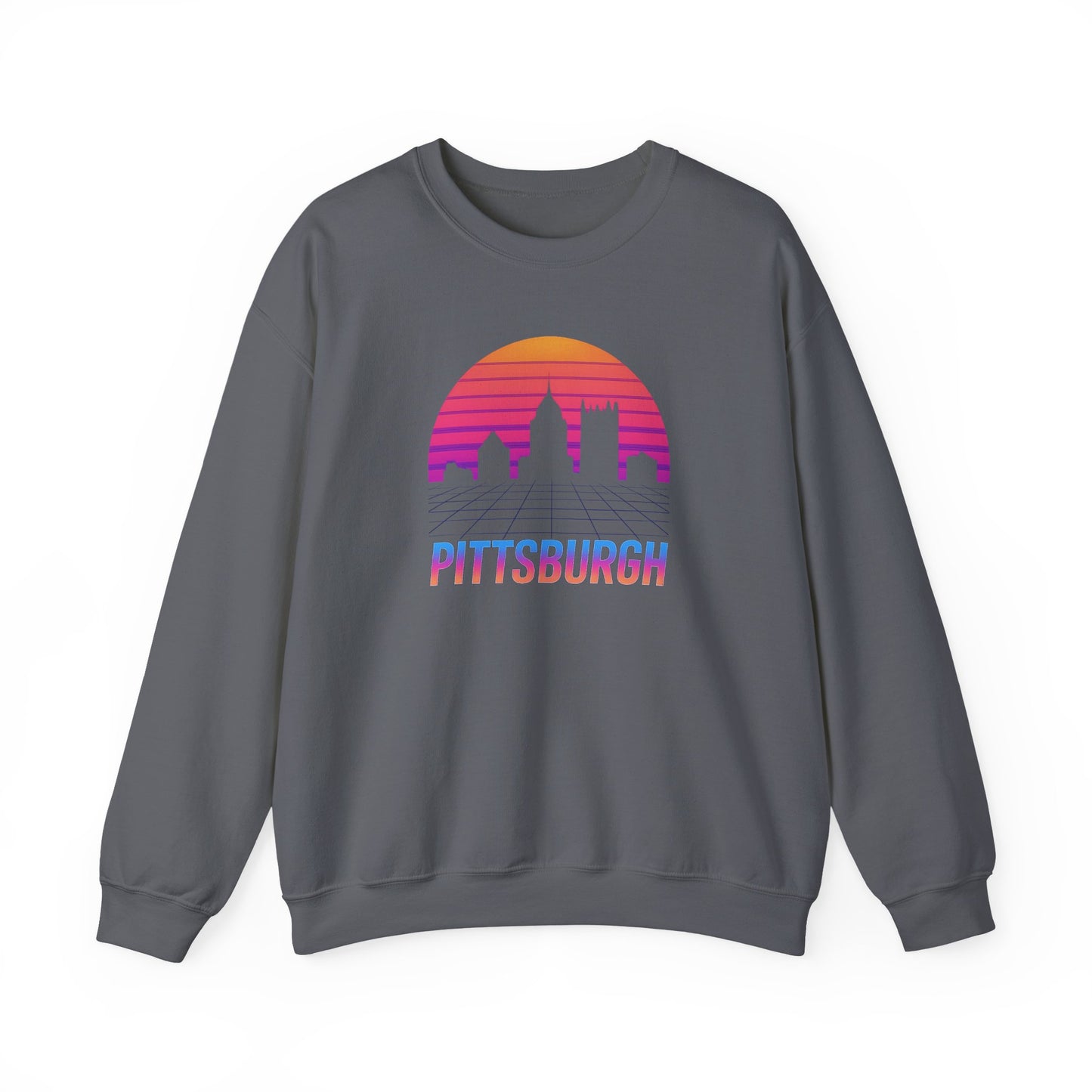 Retrowave Pittsburgh Crewneck Sweatshirt