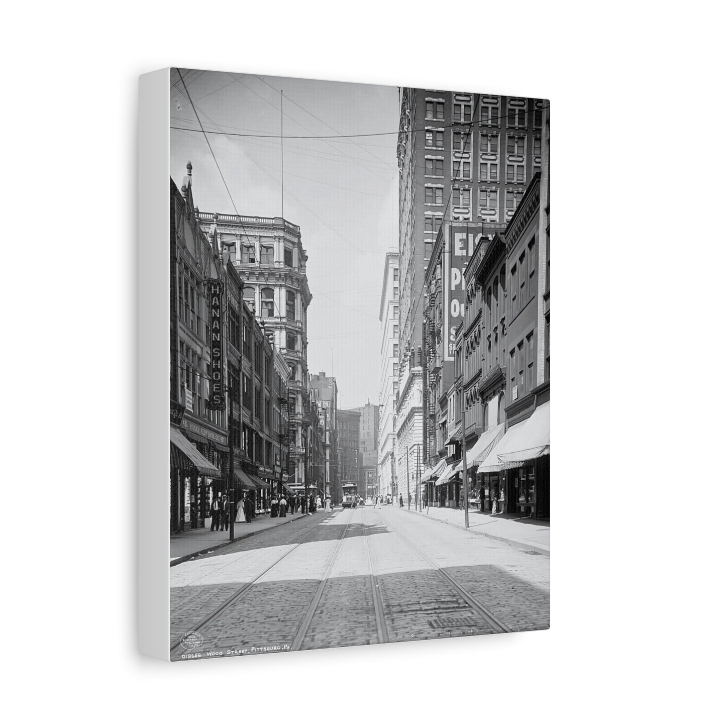 Vintage Pittsburgh Wood Street Canvas Print