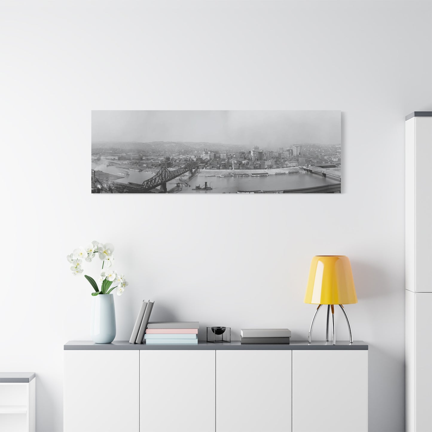 Vintage Pittsburgh Mount Washington Panorama Canvas Print