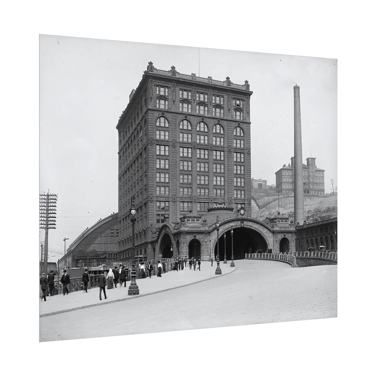 Vintage Pittsburgh Train Station Print