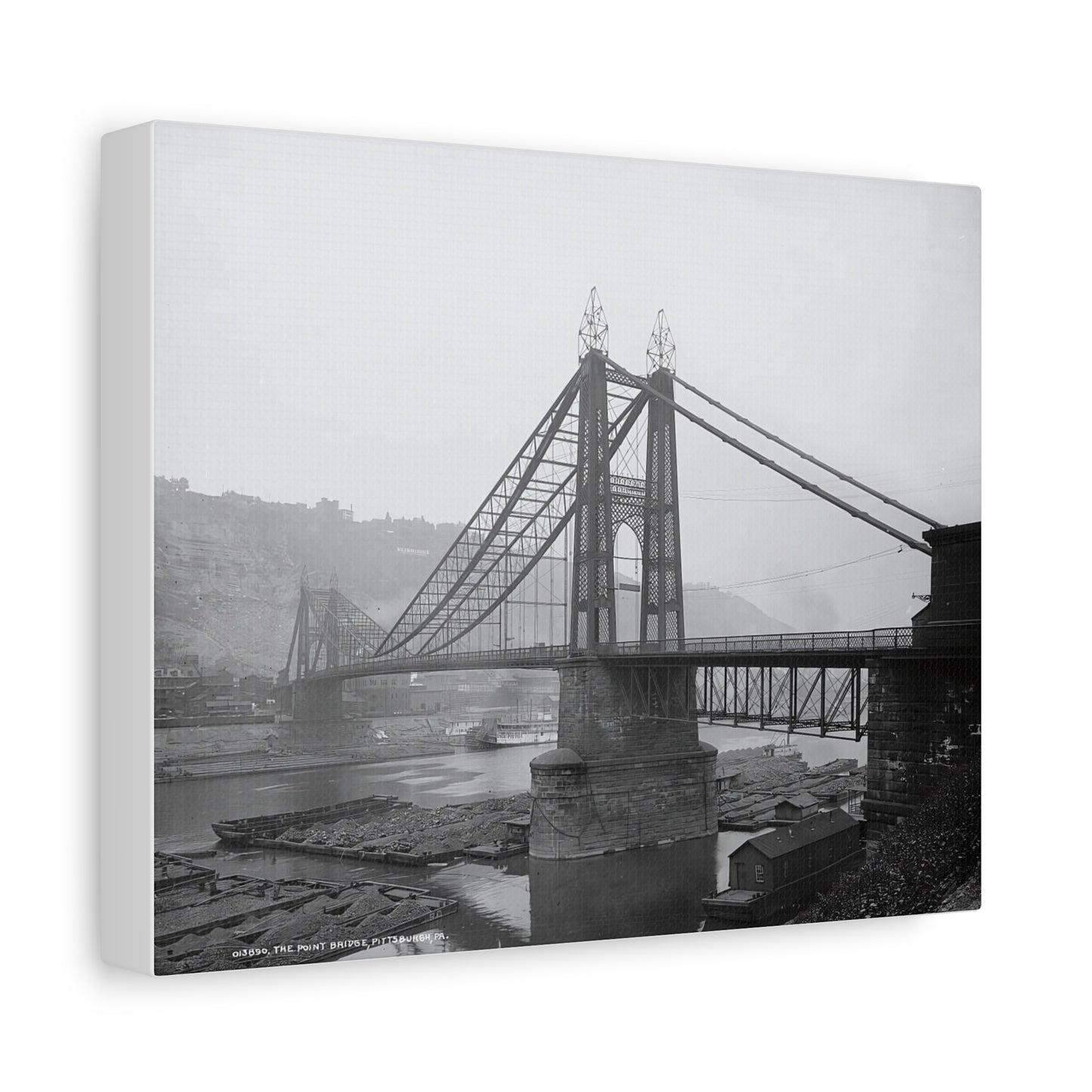 Vintage Pittsburgh Point Bridge Canvas Print