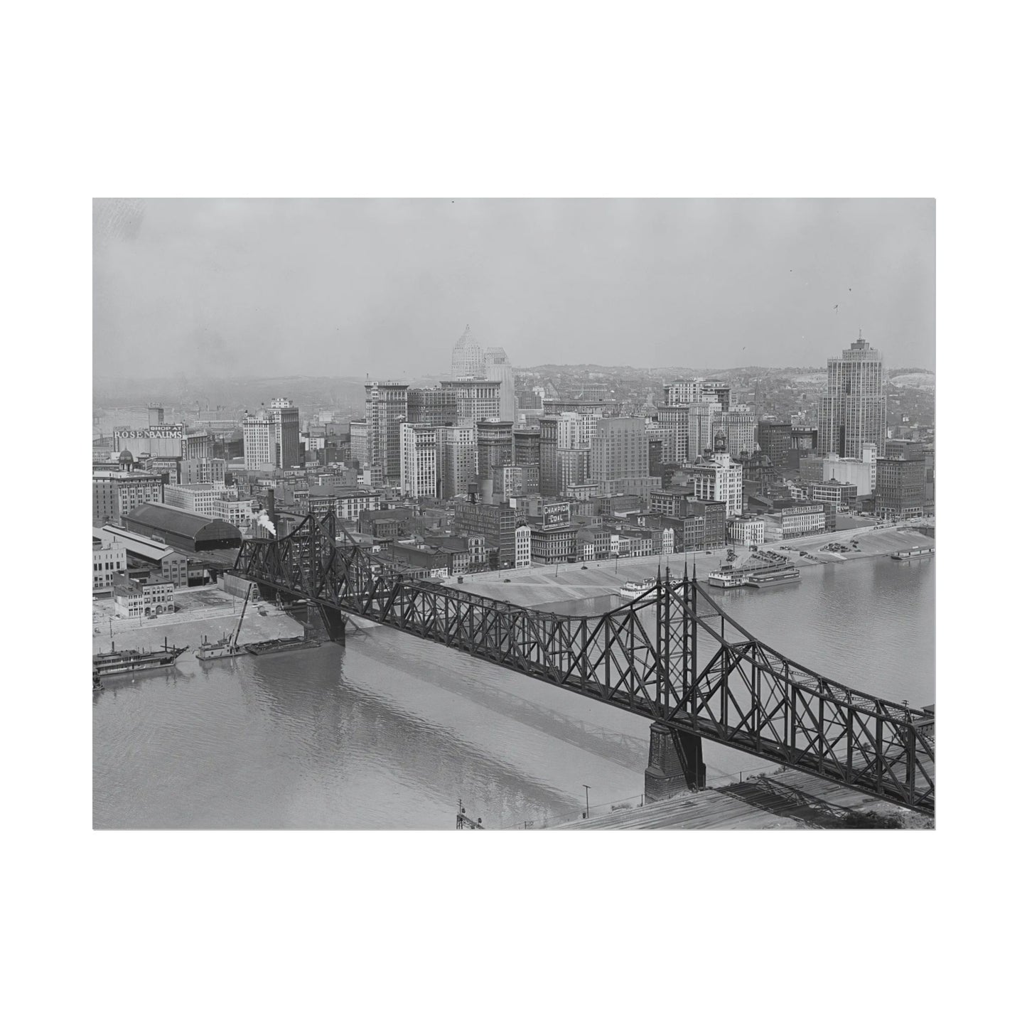 Vintage Pittsburgh Wabash Bridge Print