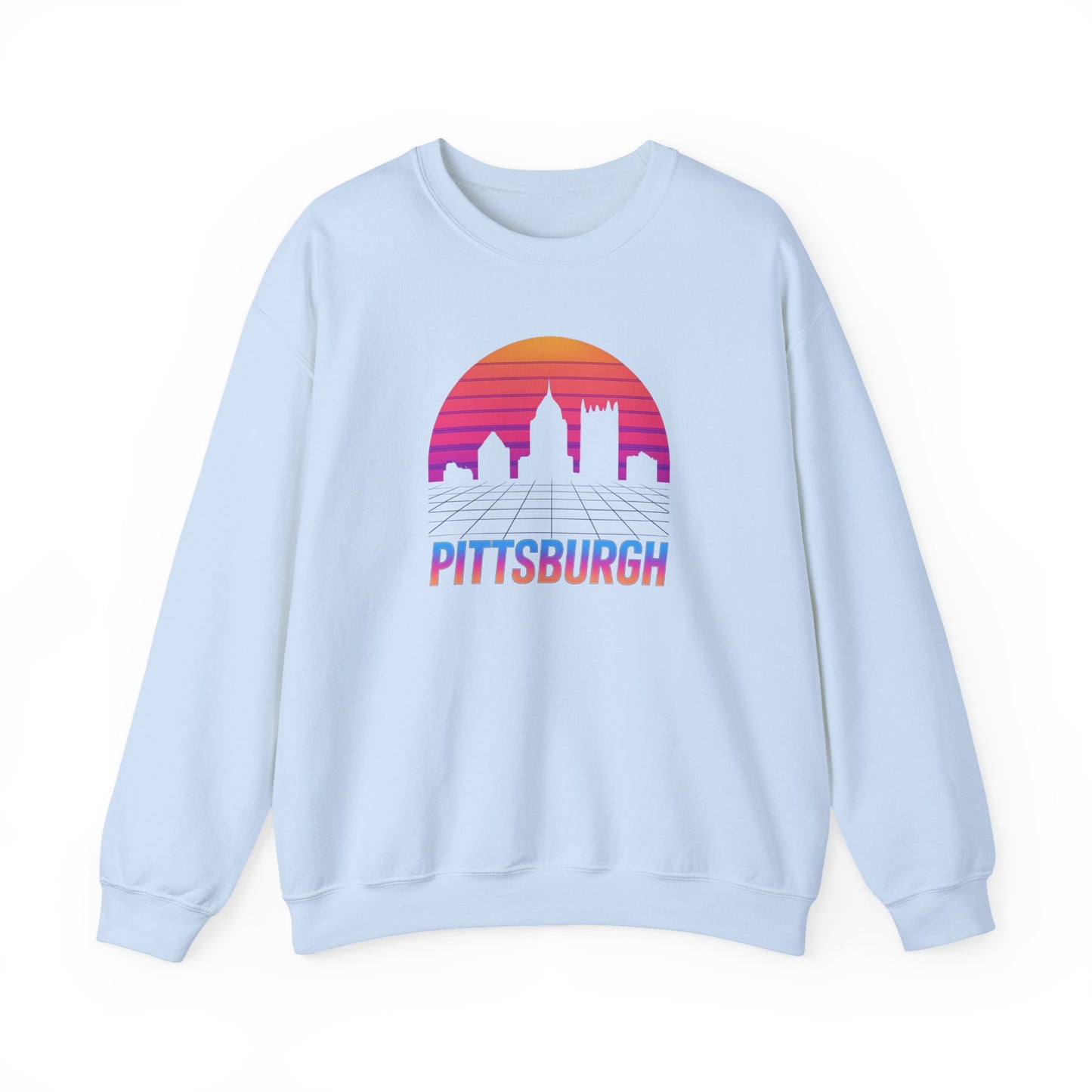 Retrowave Pittsburgh Crewneck Sweatshirt