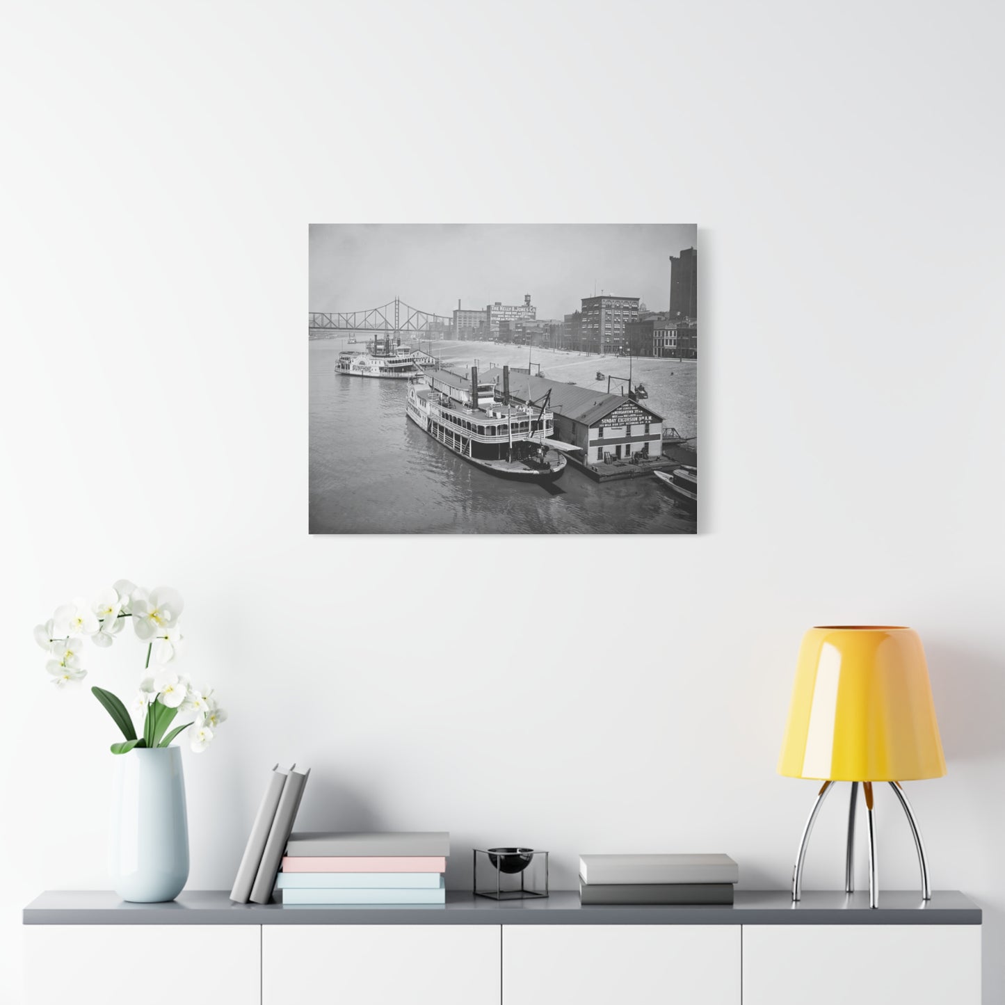Vintage Pittsburgh Riverboat Canvas Print