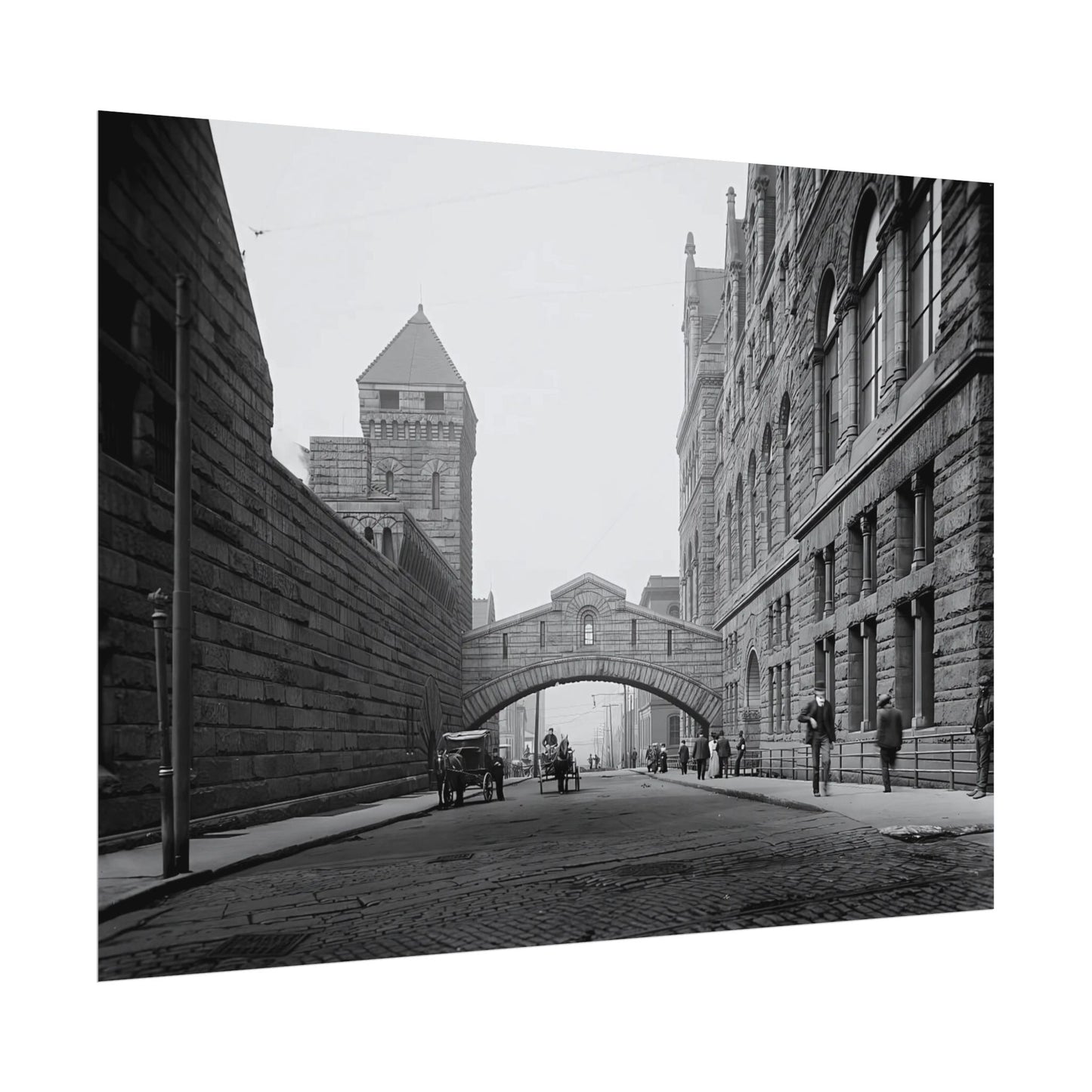 Vintage Pittsburgh Bridge of Sighs Print