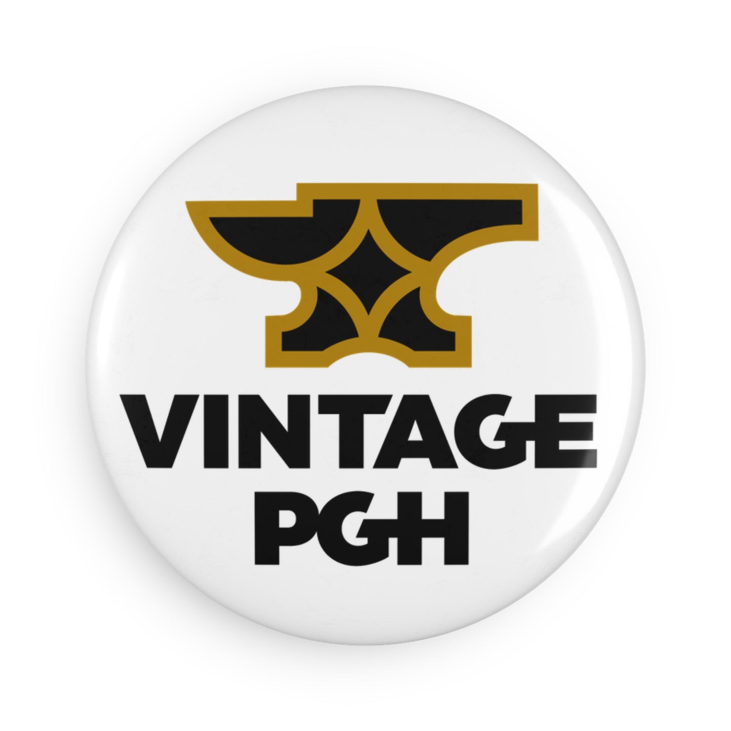 Vintage PGH Anvil Logo Button