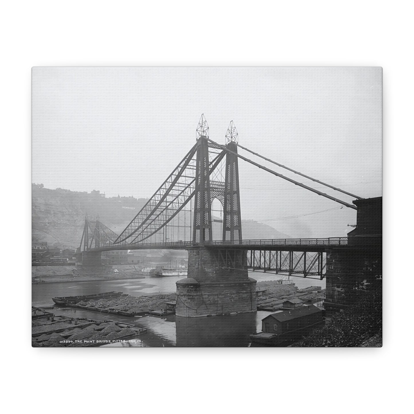 Vintage Pittsburgh Point Bridge Canvas Print