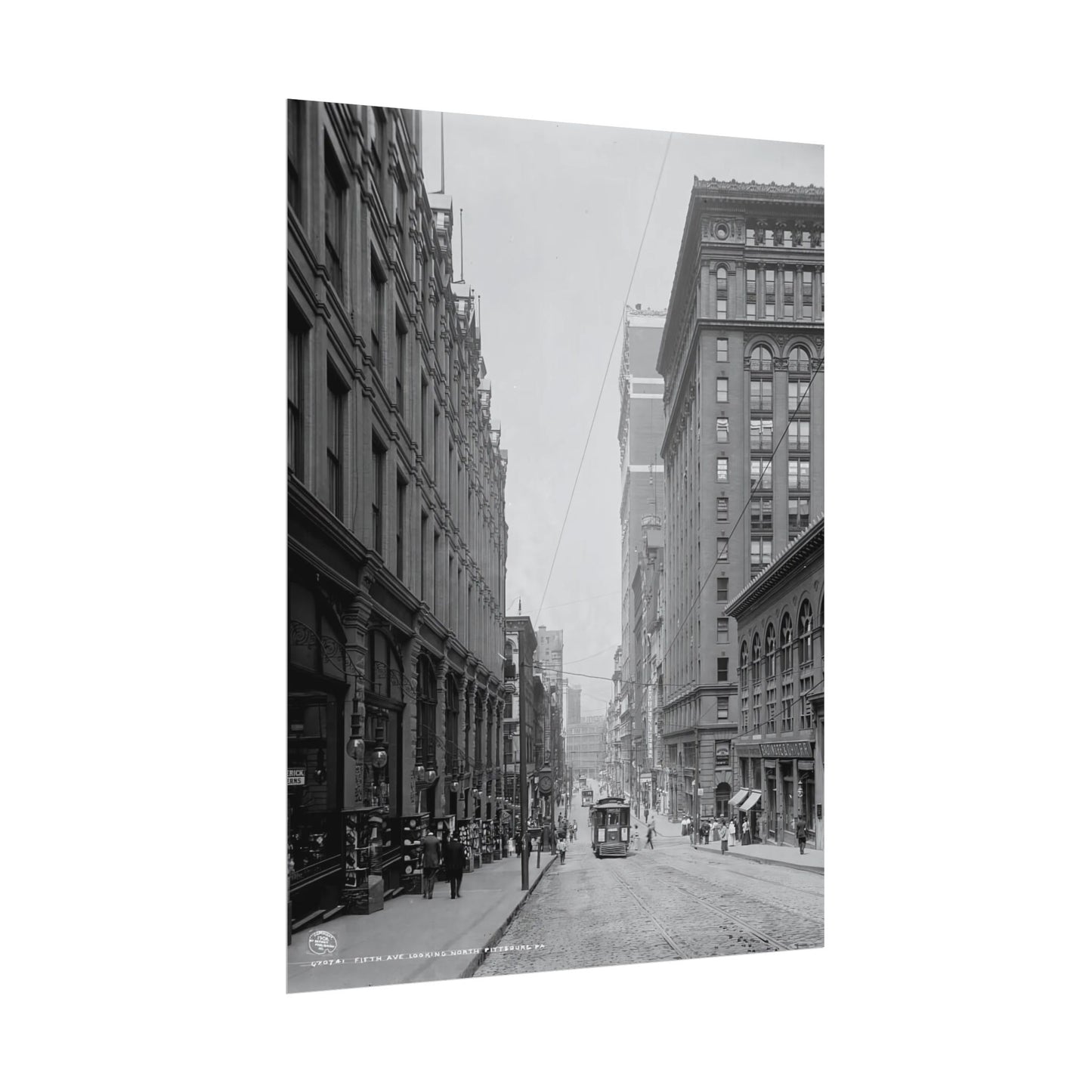 Vintage Pittsburgh Fifth Ave Print