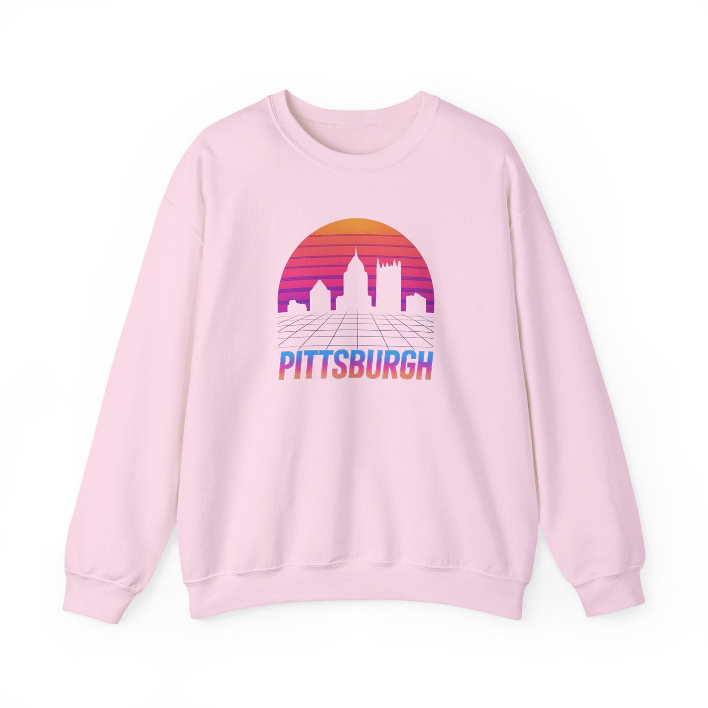 Retrowave Pittsburgh Crewneck Sweatshirt
