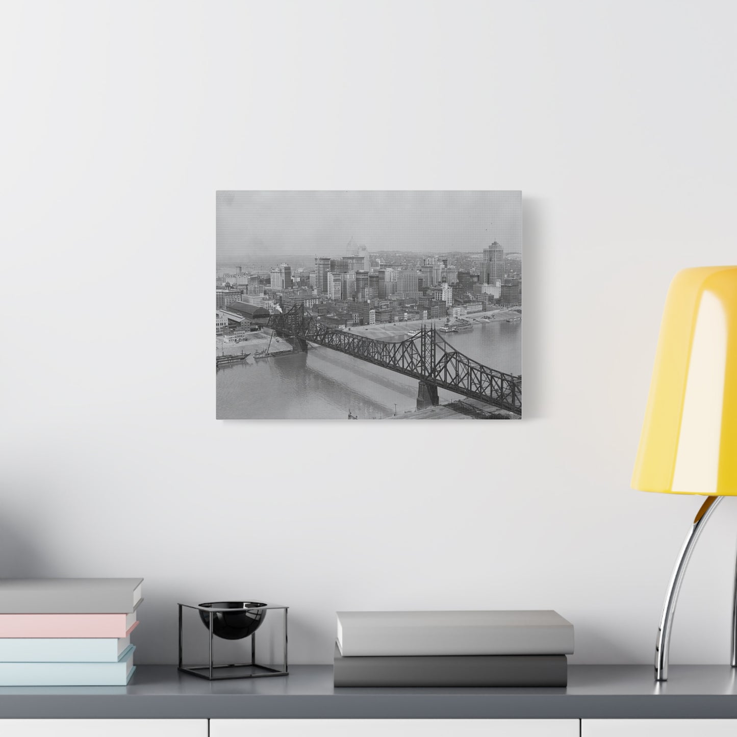 Vintage Pittsburgh Wabash Bridge Canvas Print