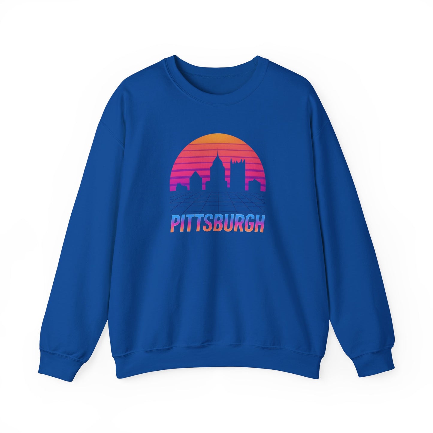 Retrowave Pittsburgh Crewneck Sweatshirt