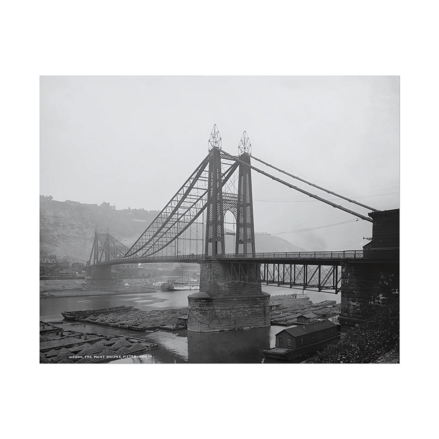 Vintage Pittsburgh Point Bridge Print