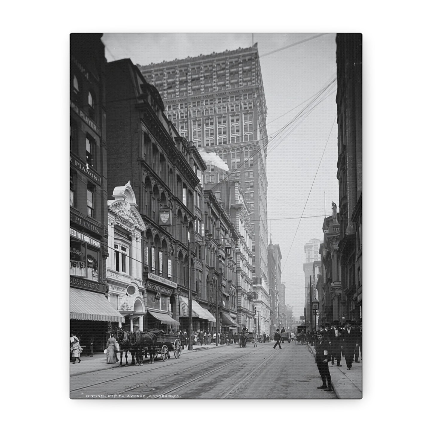 Vintage Pittsburgh Fifth Ave 2 Canvas Print