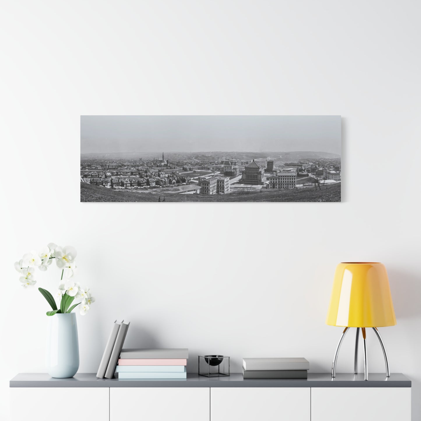 Vintage Pittsburgh Oakland Panorama Canvas Print