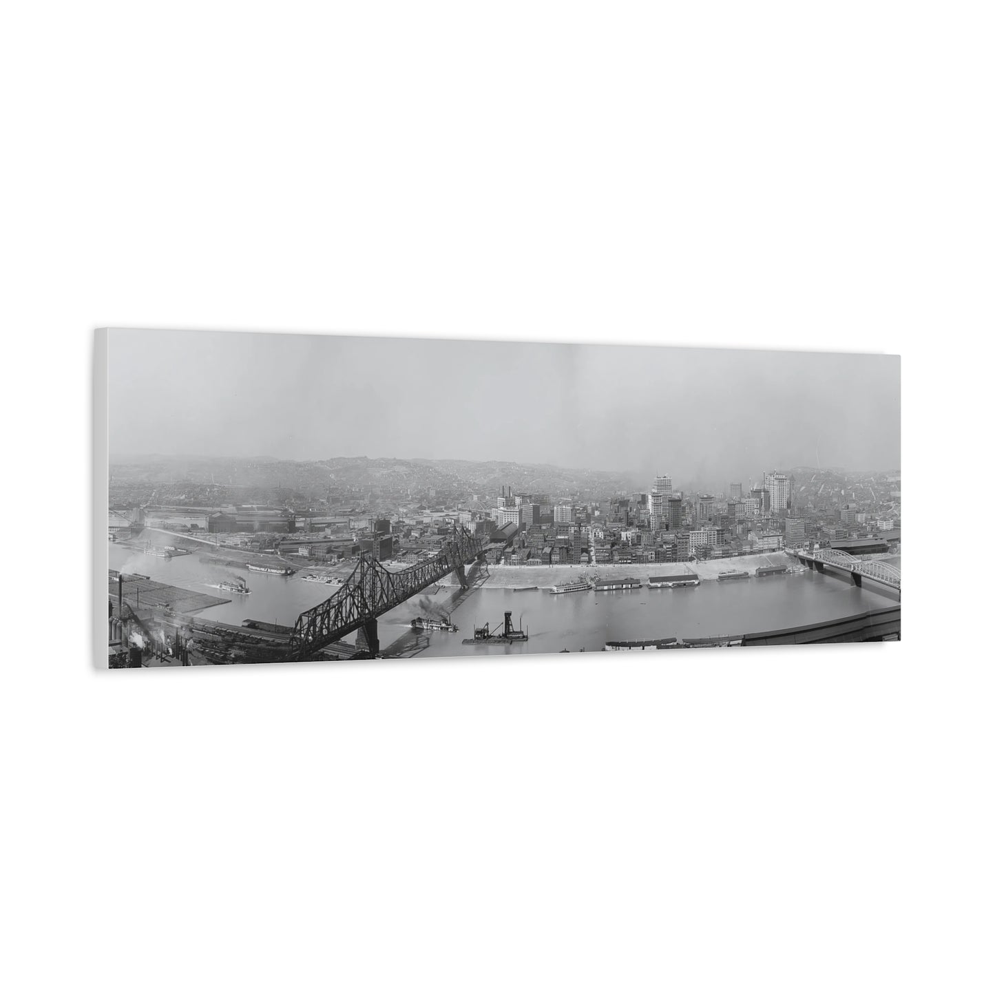 Vintage Pittsburgh Mount Washington Panorama Canvas Print