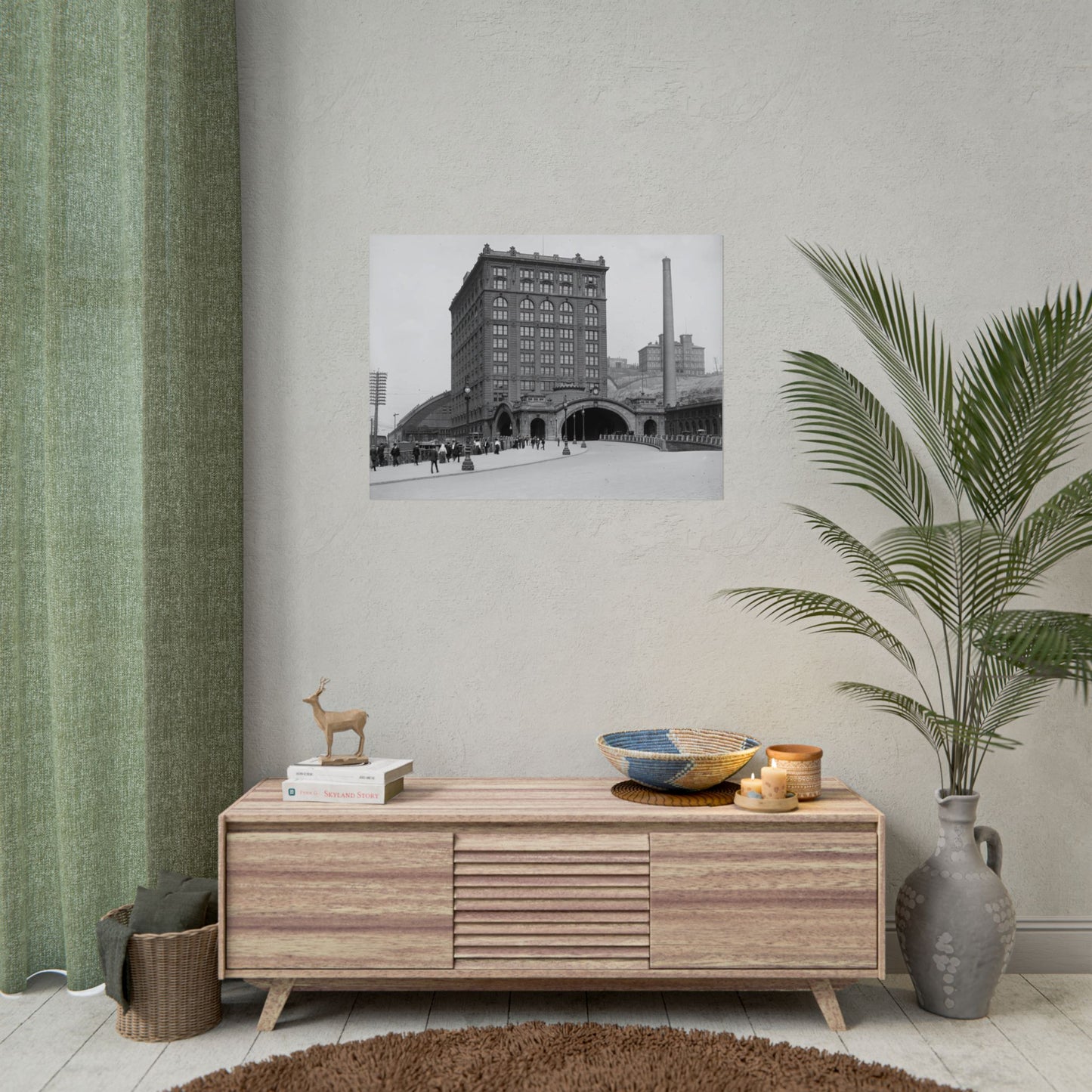 Vintage Pittsburgh Train Station Print