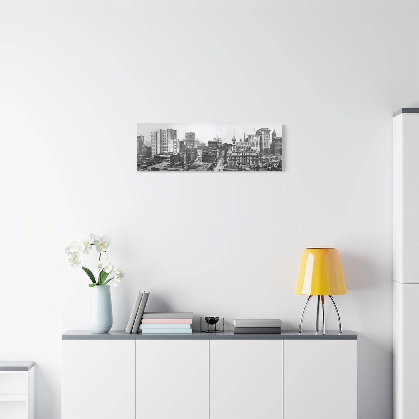 Vintage Pittsburgh Downtown Panorama Canvas Print