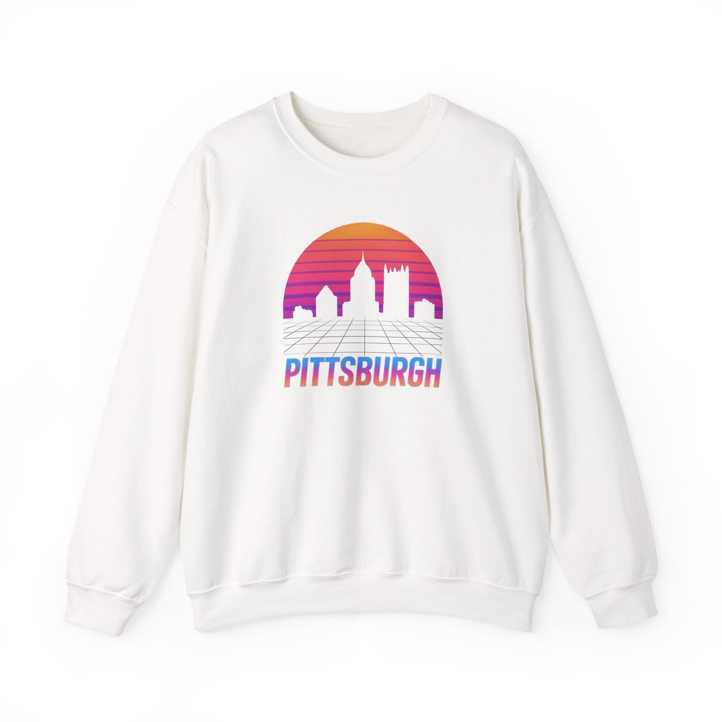 Retrowave Pittsburgh Crewneck Sweatshirt