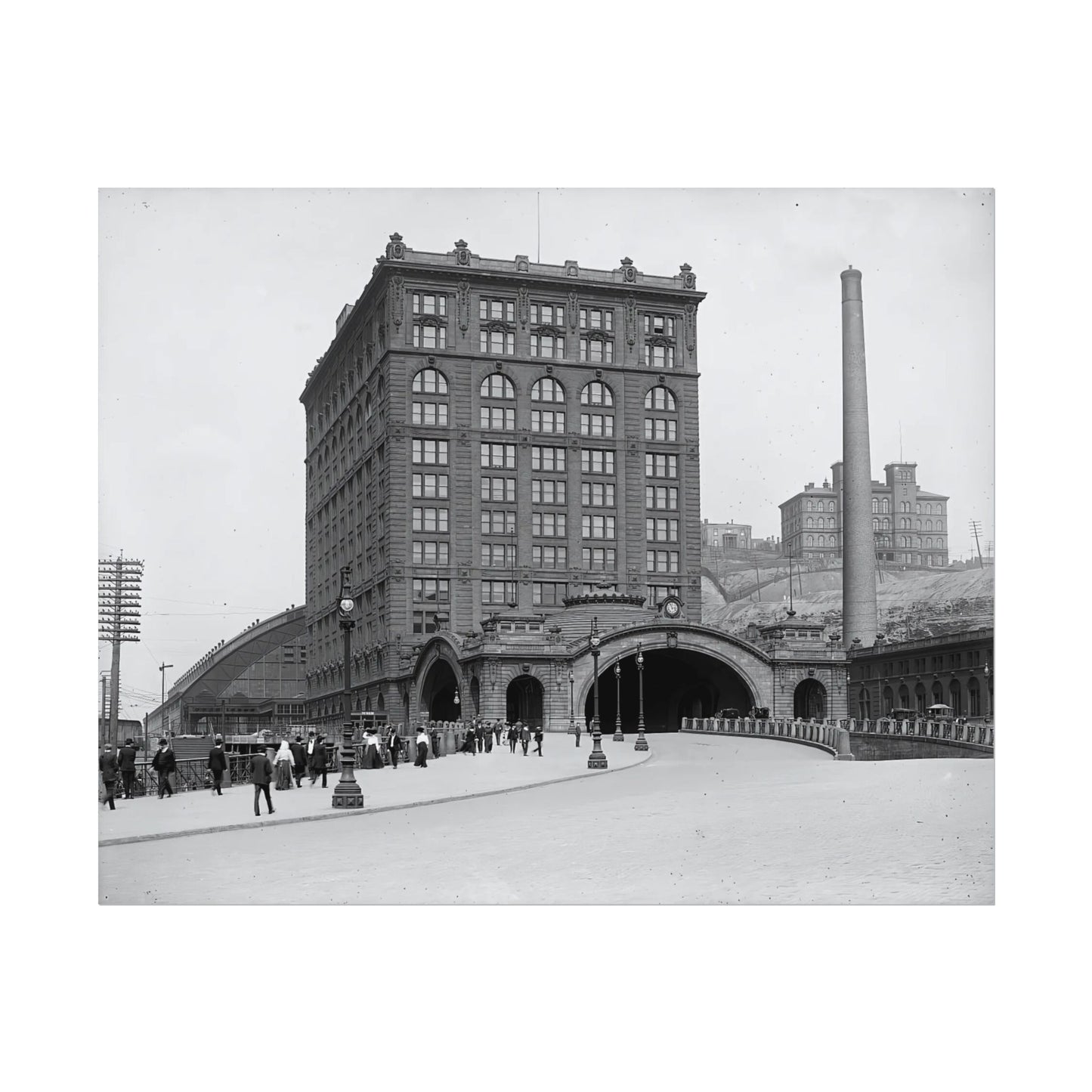 Vintage Pittsburgh Train Station Print