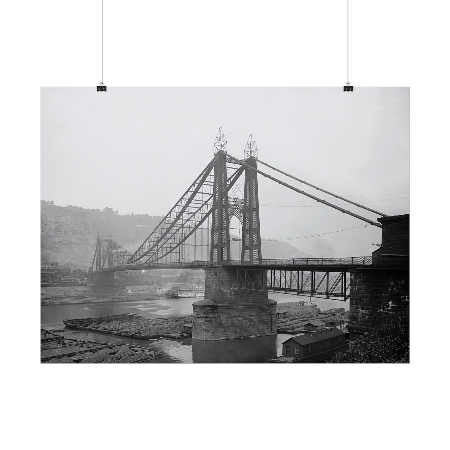 Vintage Pittsburgh Point Bridge Print