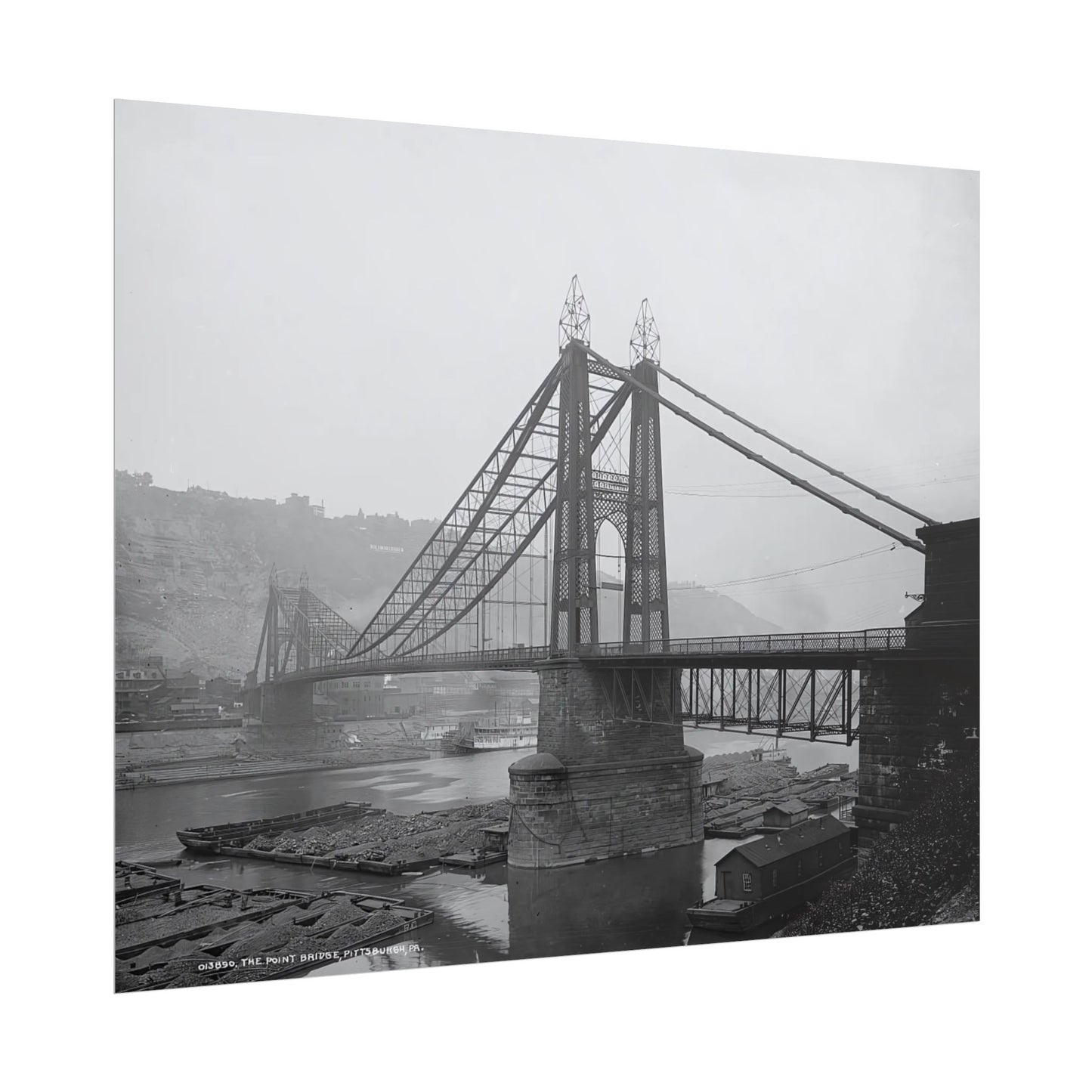 Vintage Pittsburgh Point Bridge Print