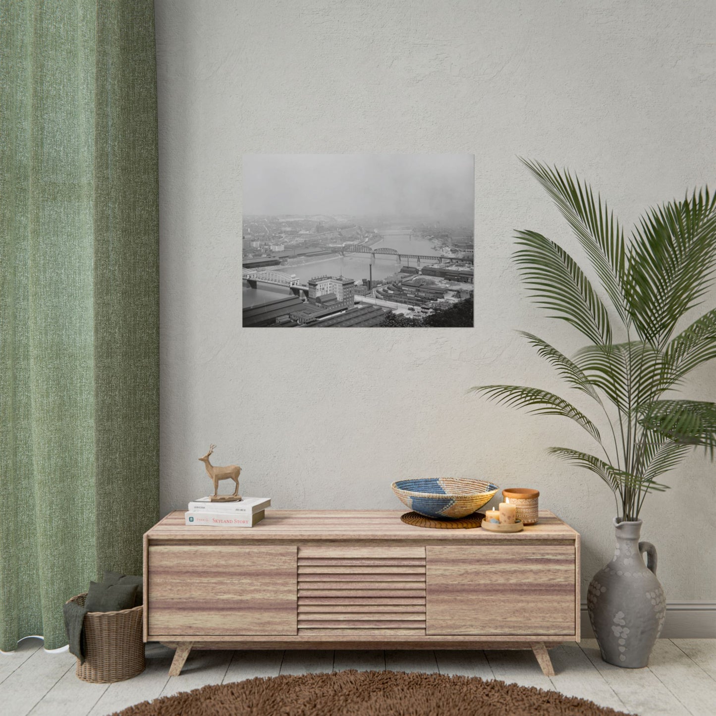Vintage Pittsburgh Three Bridges Print
