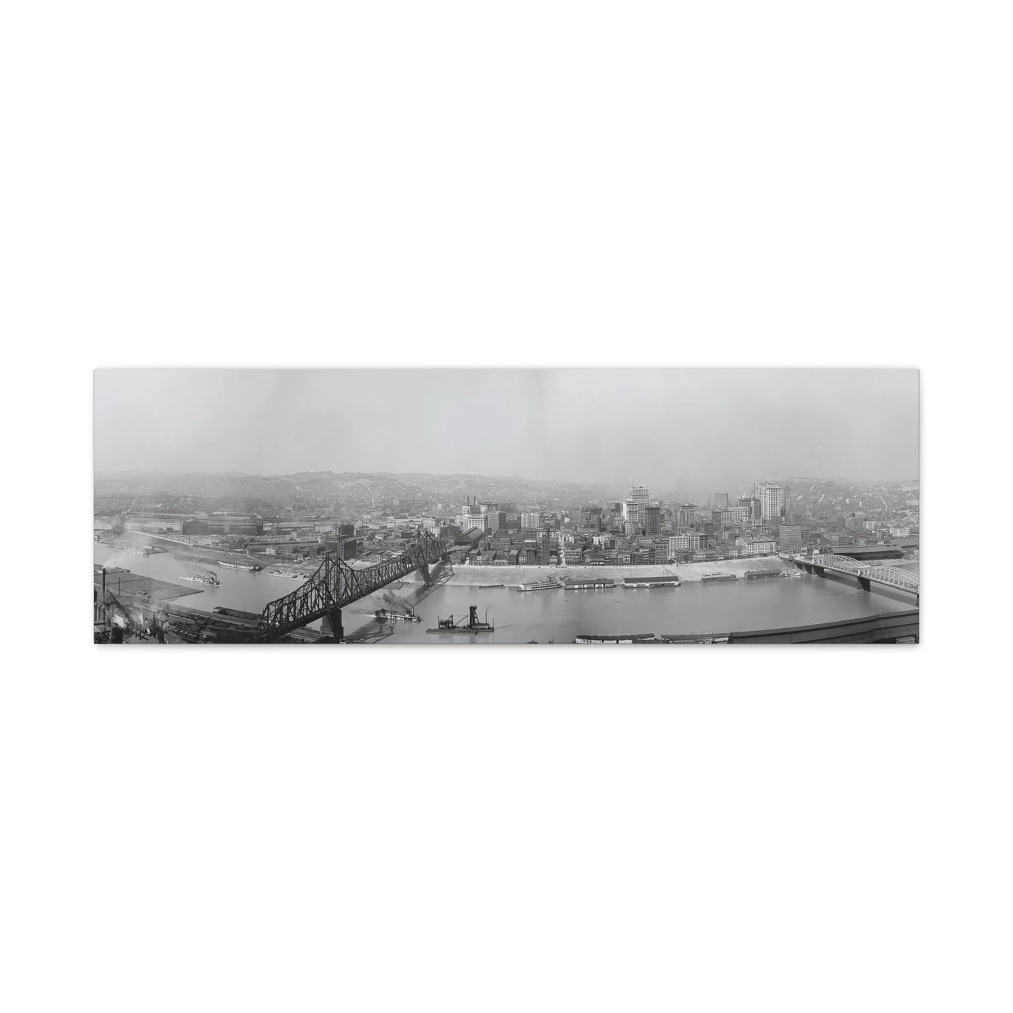 Vintage Pittsburgh Mount Washington Panorama Canvas Print