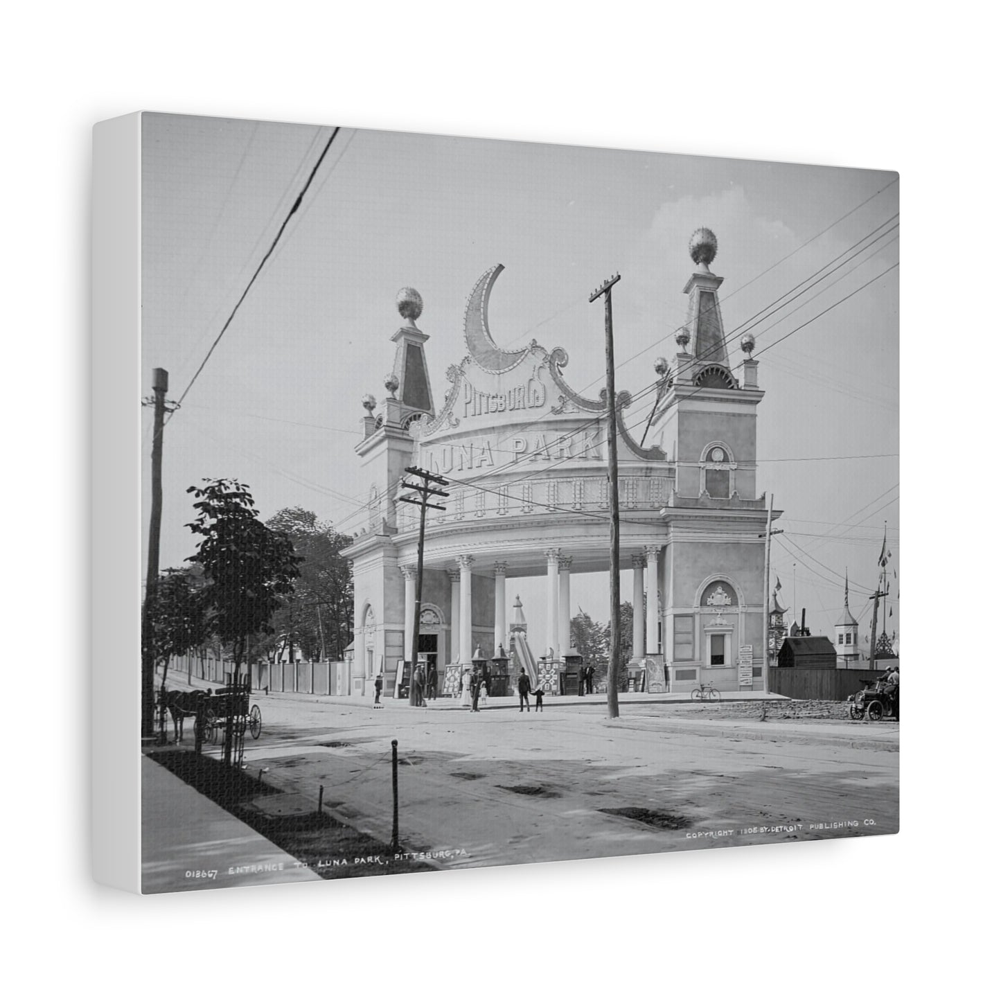 Vintage Pittsburgh Luna Park Canvas Print