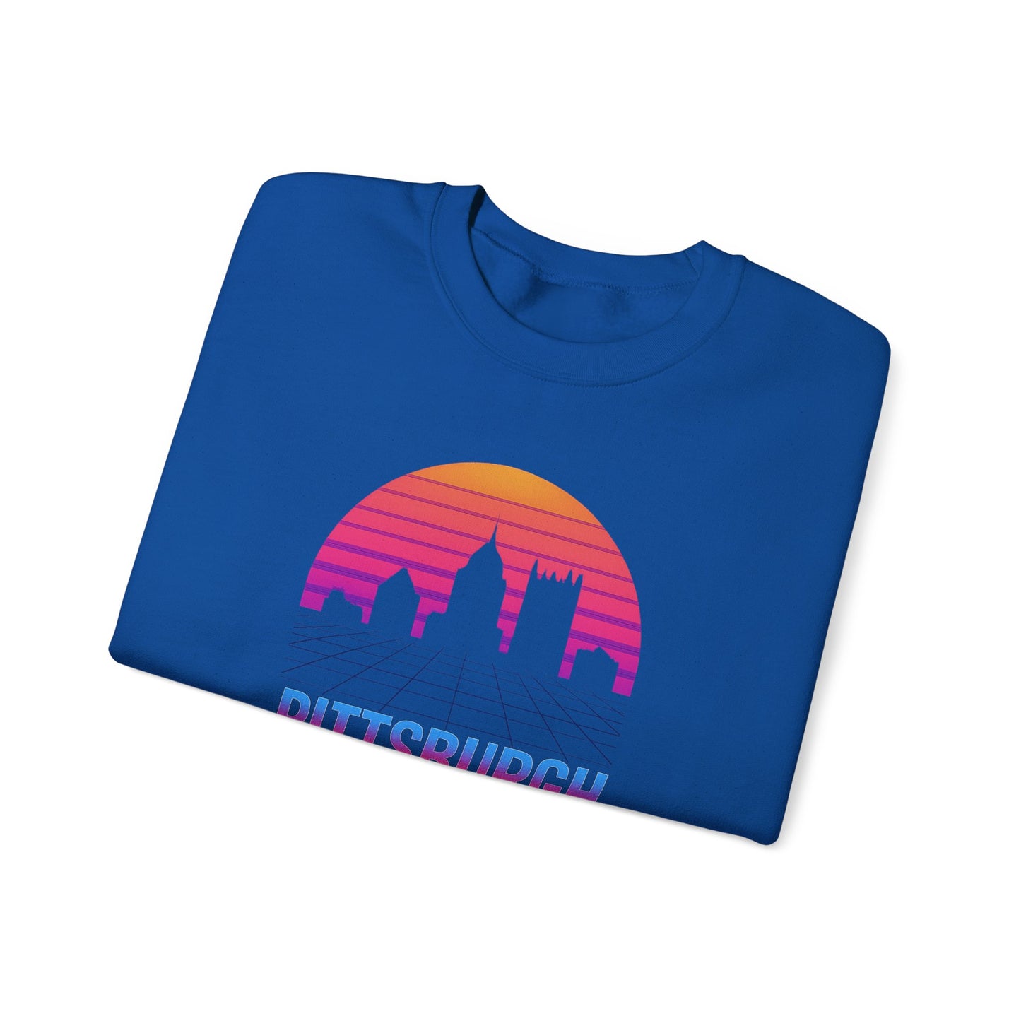 Retrowave Pittsburgh Crewneck Sweatshirt