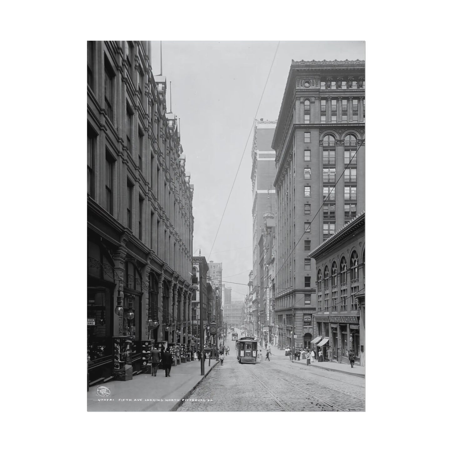 Vintage Pittsburgh Fifth Ave Print