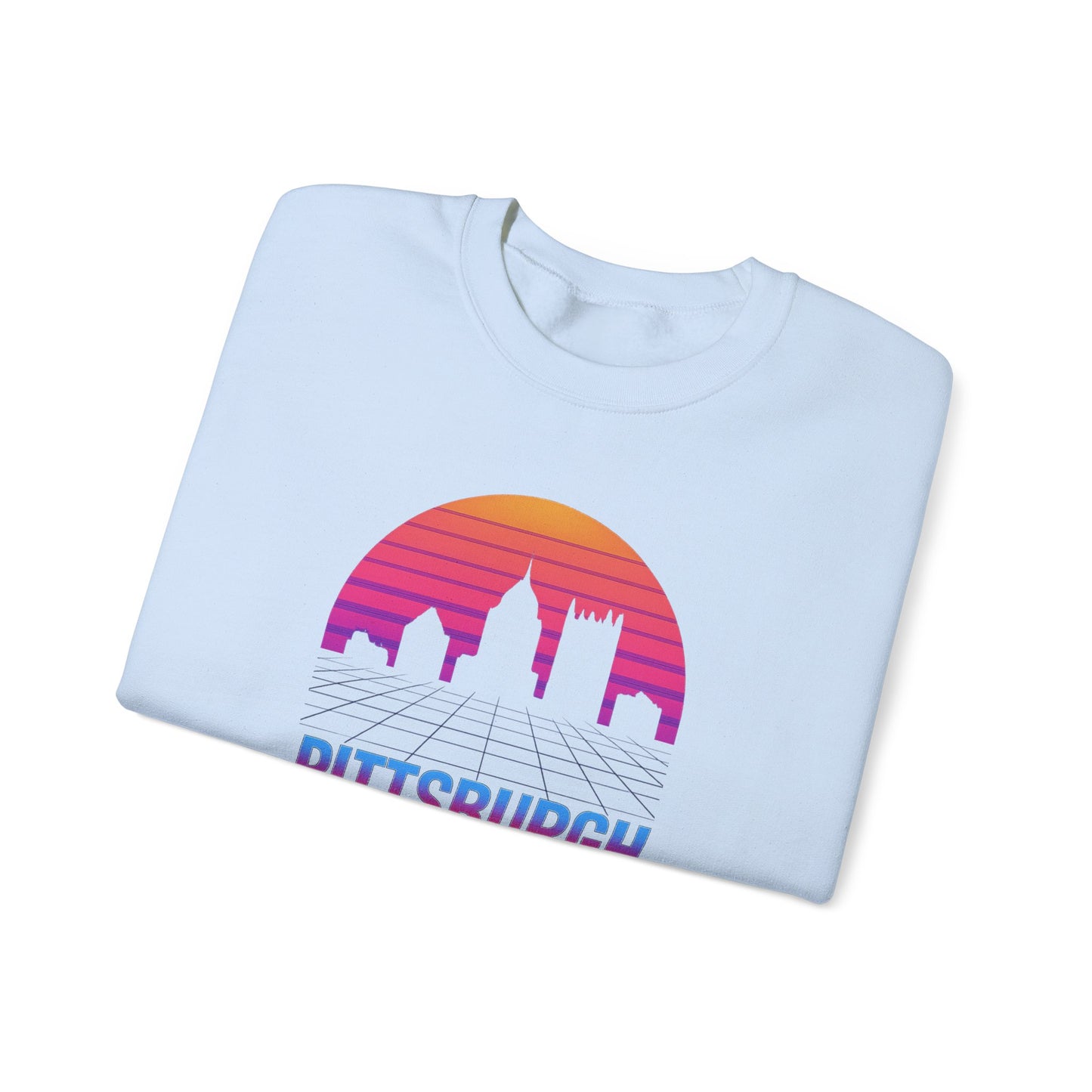 Retrowave Pittsburgh Crewneck Sweatshirt