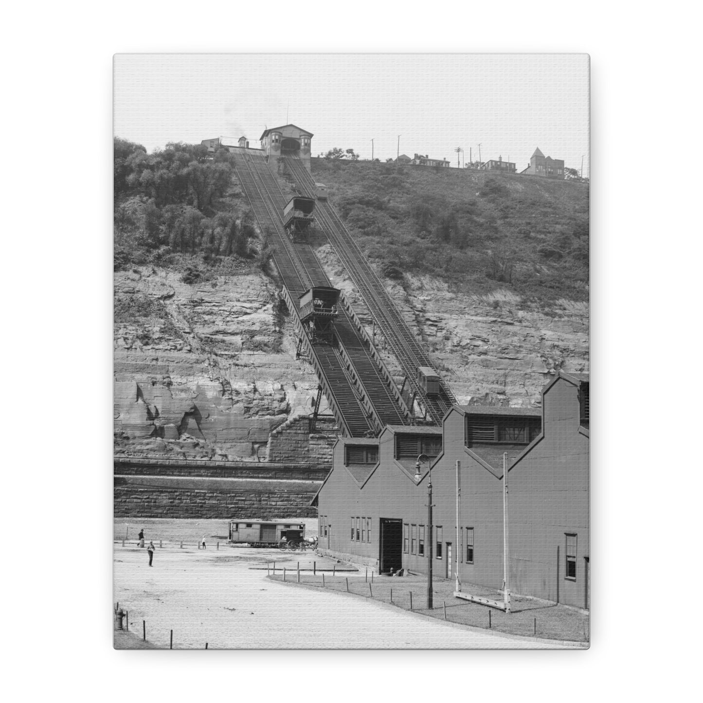 Vintage Pittsburgh Incline Canvas Print