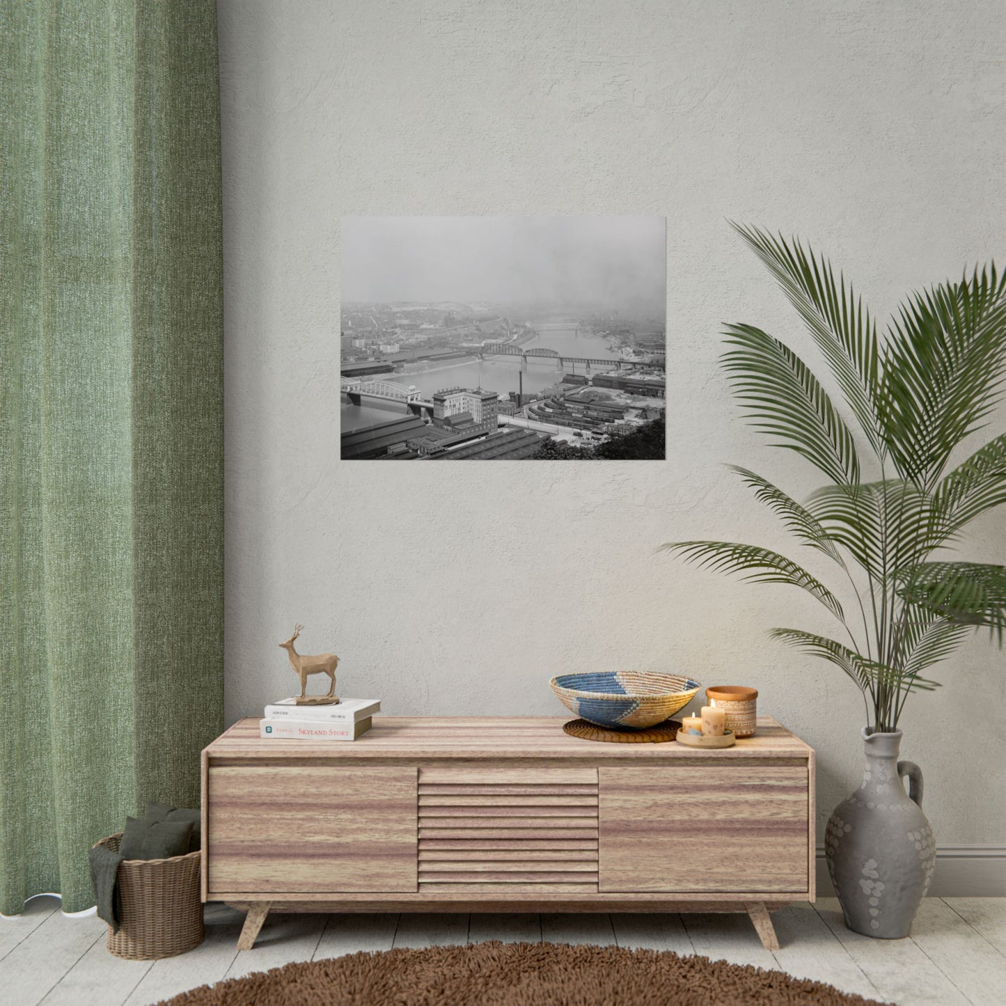 Vintage Pittsburgh Three Bridges Print