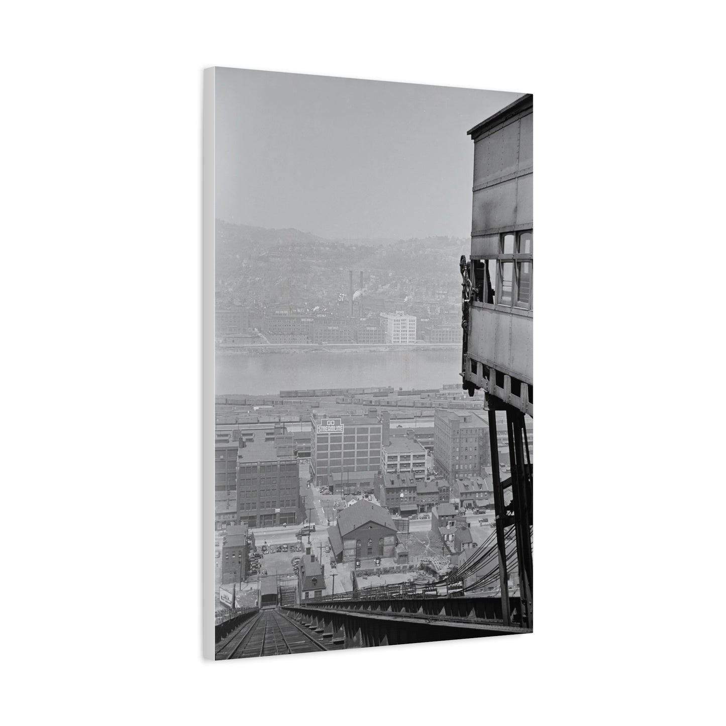 Vintage Pittsburgh Incline View Canvas Print