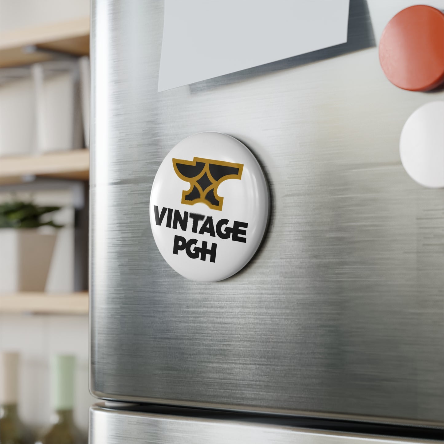 Vintage PGH Anvil Logo Button