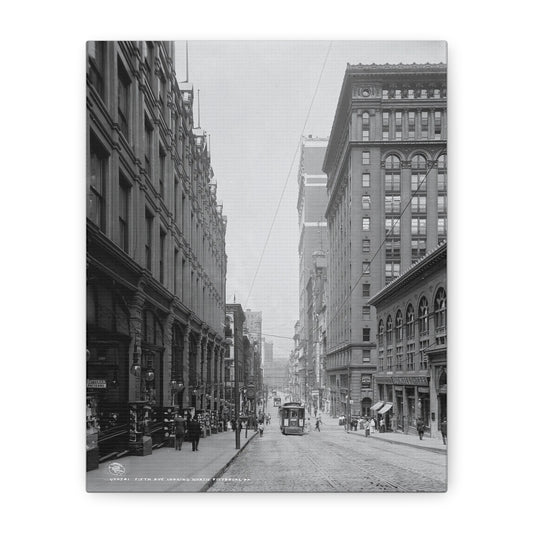 Vintage Pittsburgh Fifth Ave Canvas Print