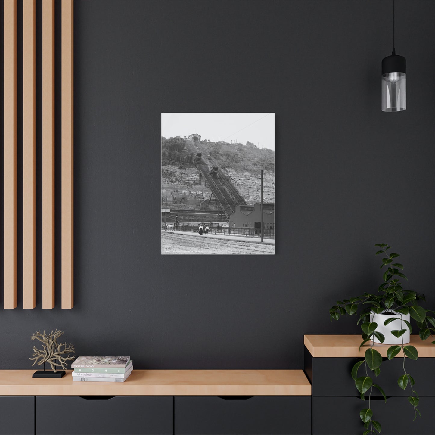 Vintage Pittsburgh Incline Canvas Print