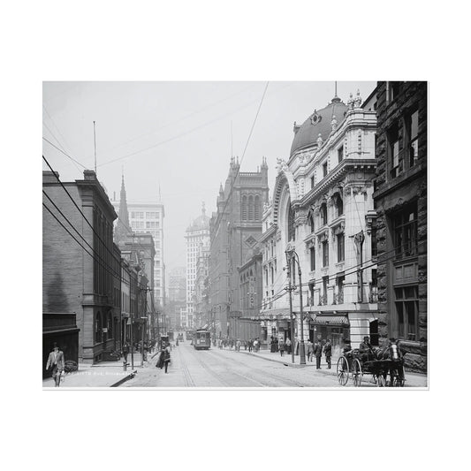 Vintage Pittsburgh Sixth Avenue Print
