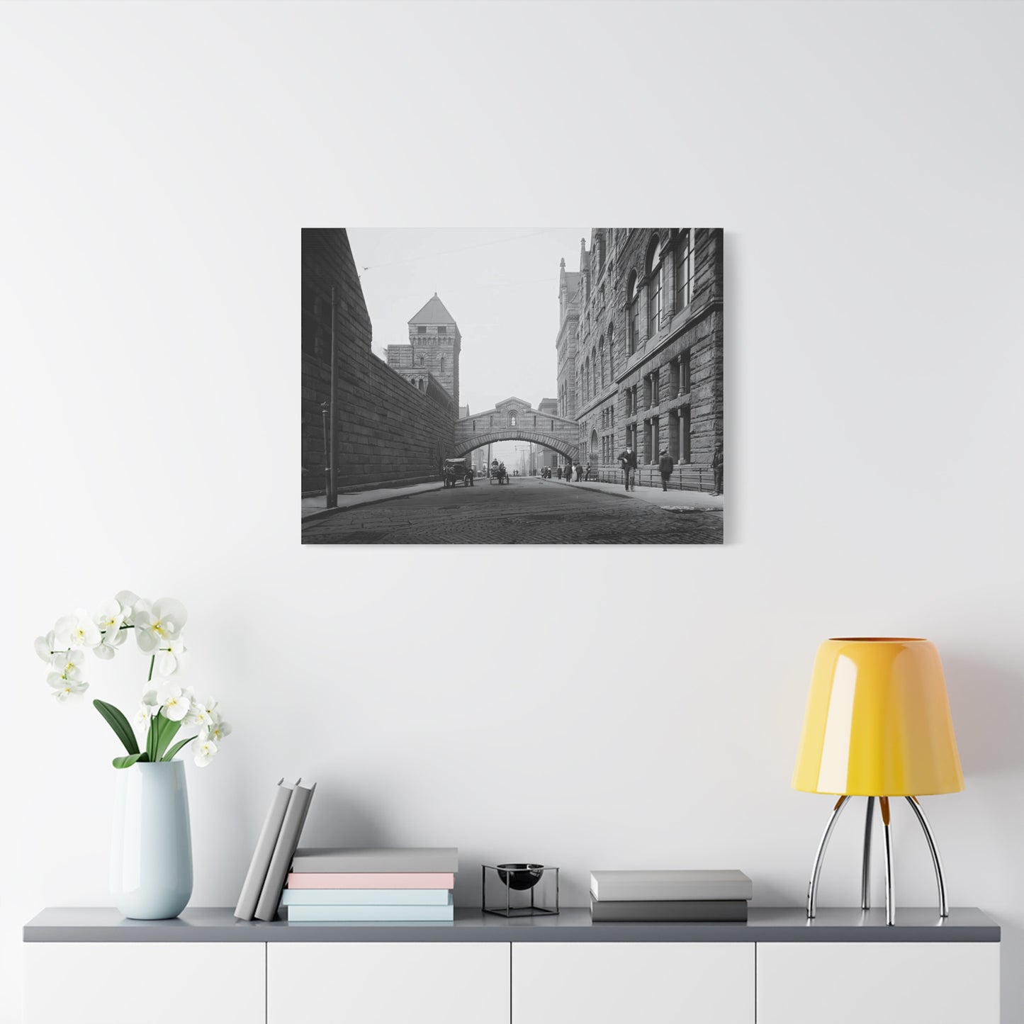 Vintage Pittsburgh Bridge of Sighs Canvas Print