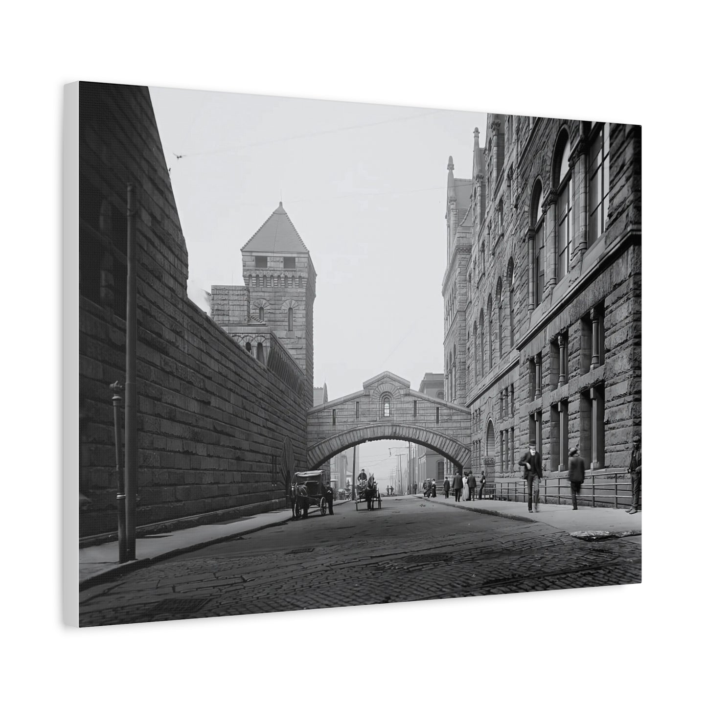 Vintage Pittsburgh Bridge of Sighs Canvas Print