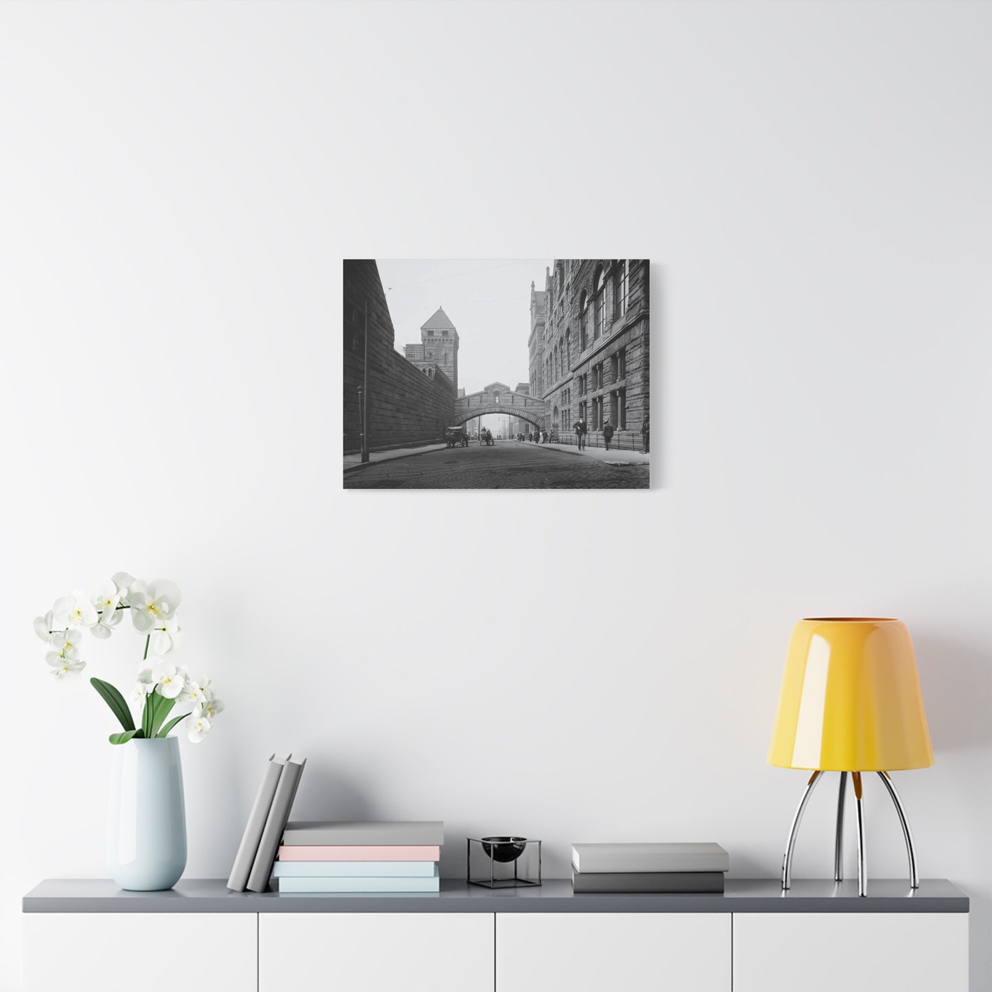 Vintage Pittsburgh Bridge of Sighs Canvas Print