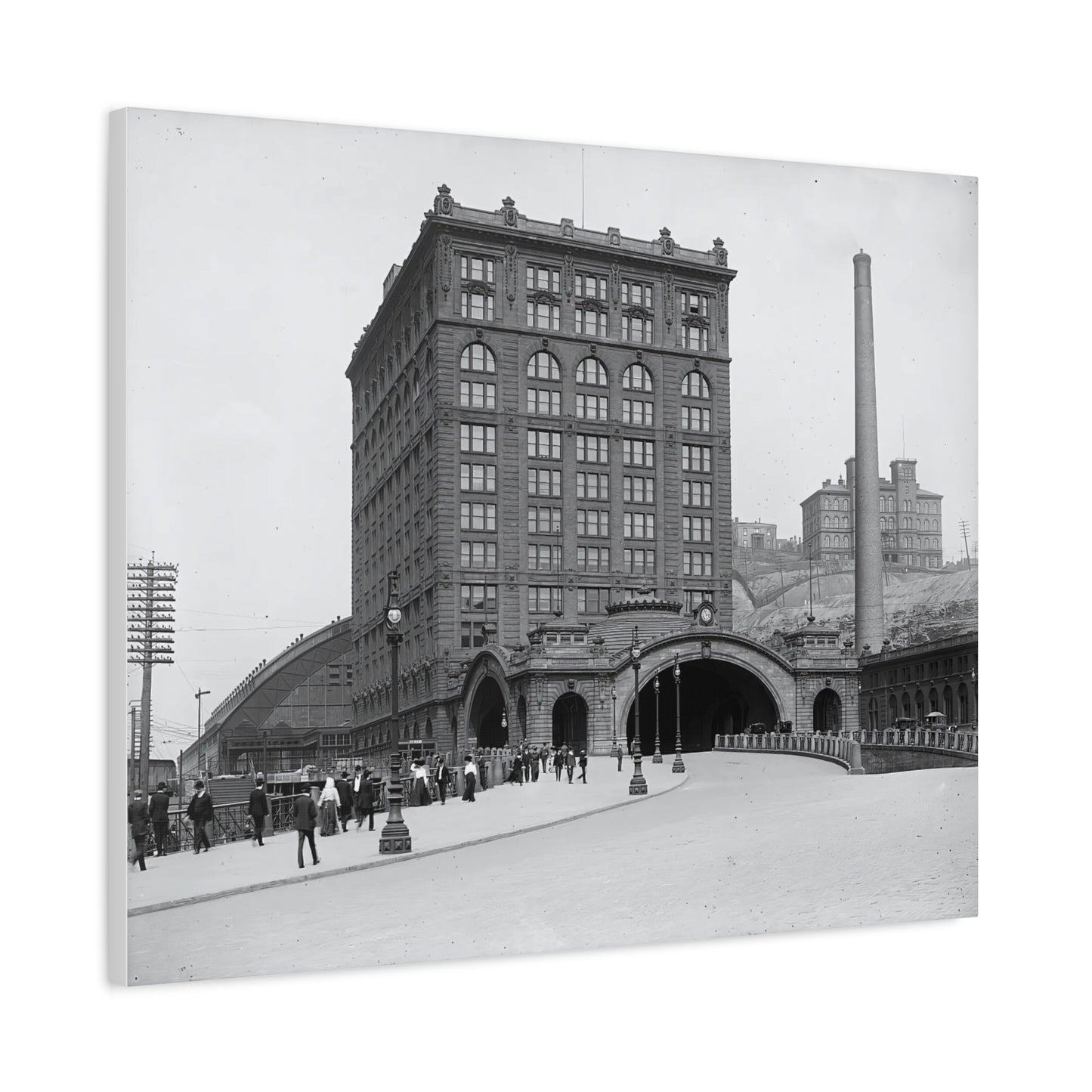 Vintage Pittsburgh Train Station Canvas Print