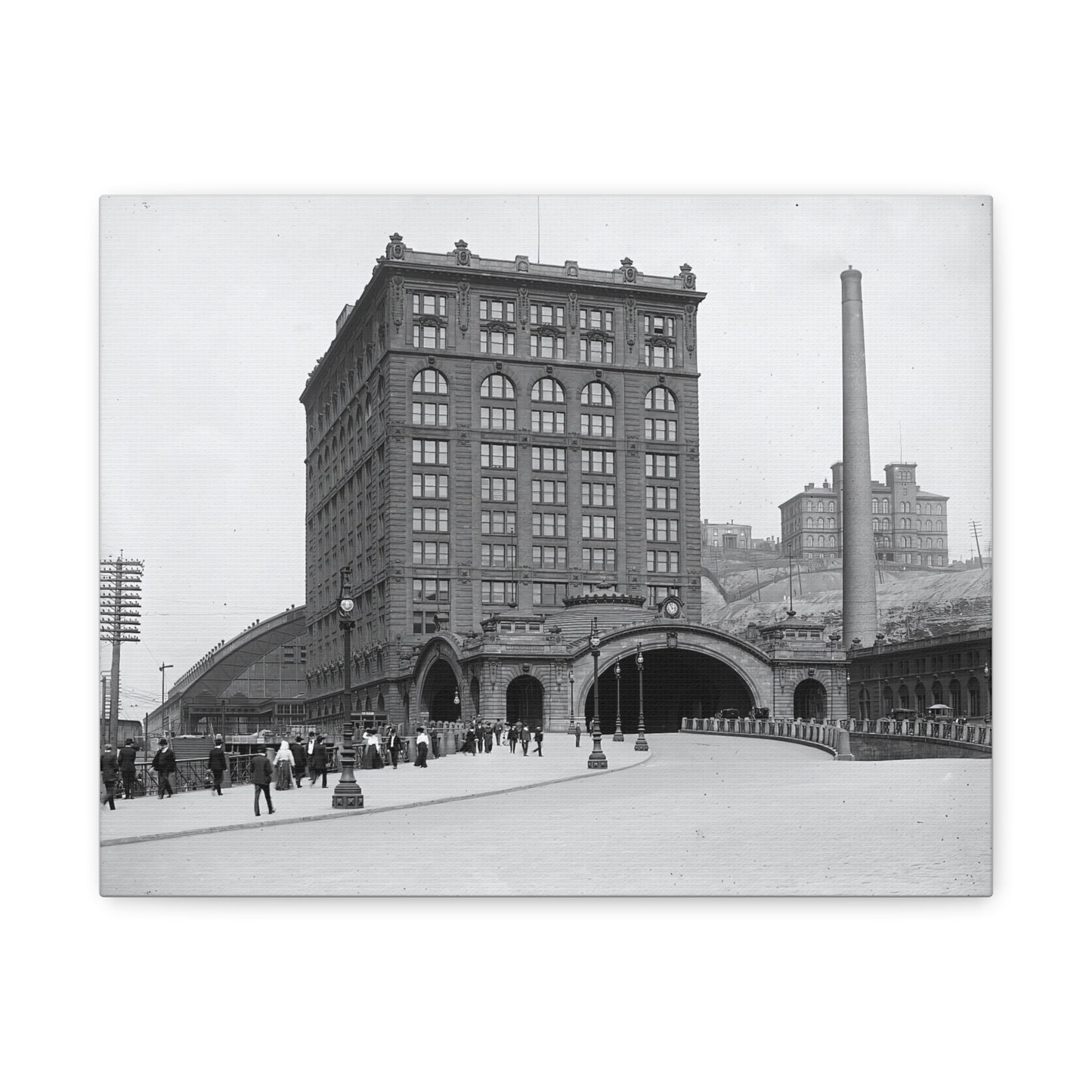 Vintage Pittsburgh Train Station Canvas Print