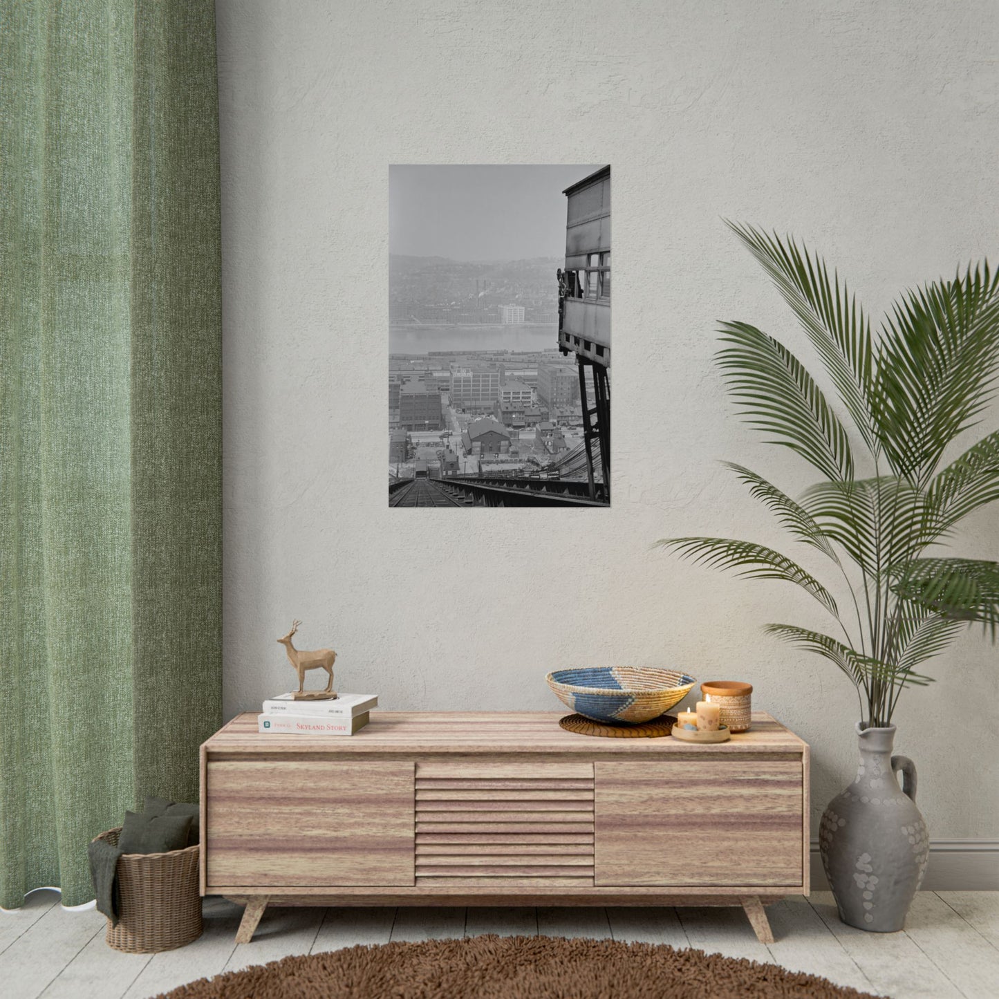 Vintage Pittsburgh Incline View Print