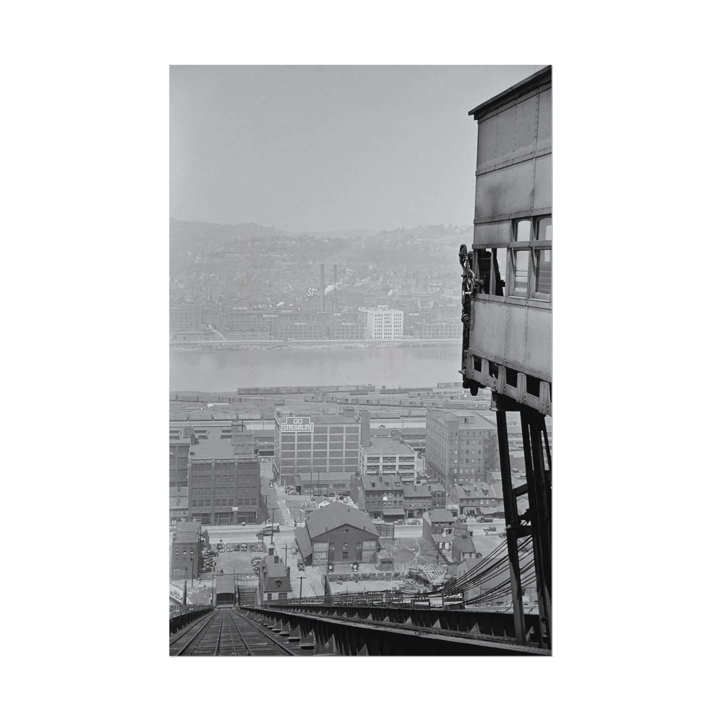 Vintage Pittsburgh Incline View Print
