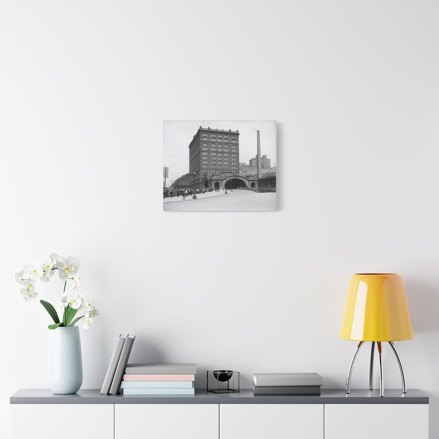 Vintage Pittsburgh Train Station Canvas Print