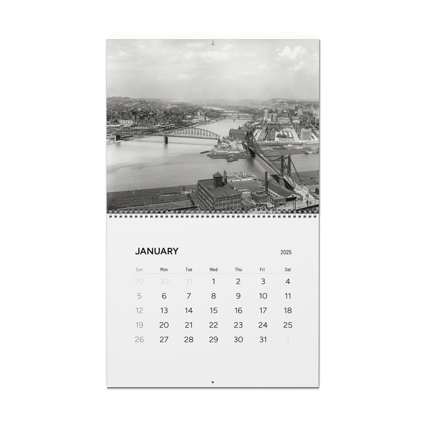 2025 Vintage Pittsburgh Wall Calendar